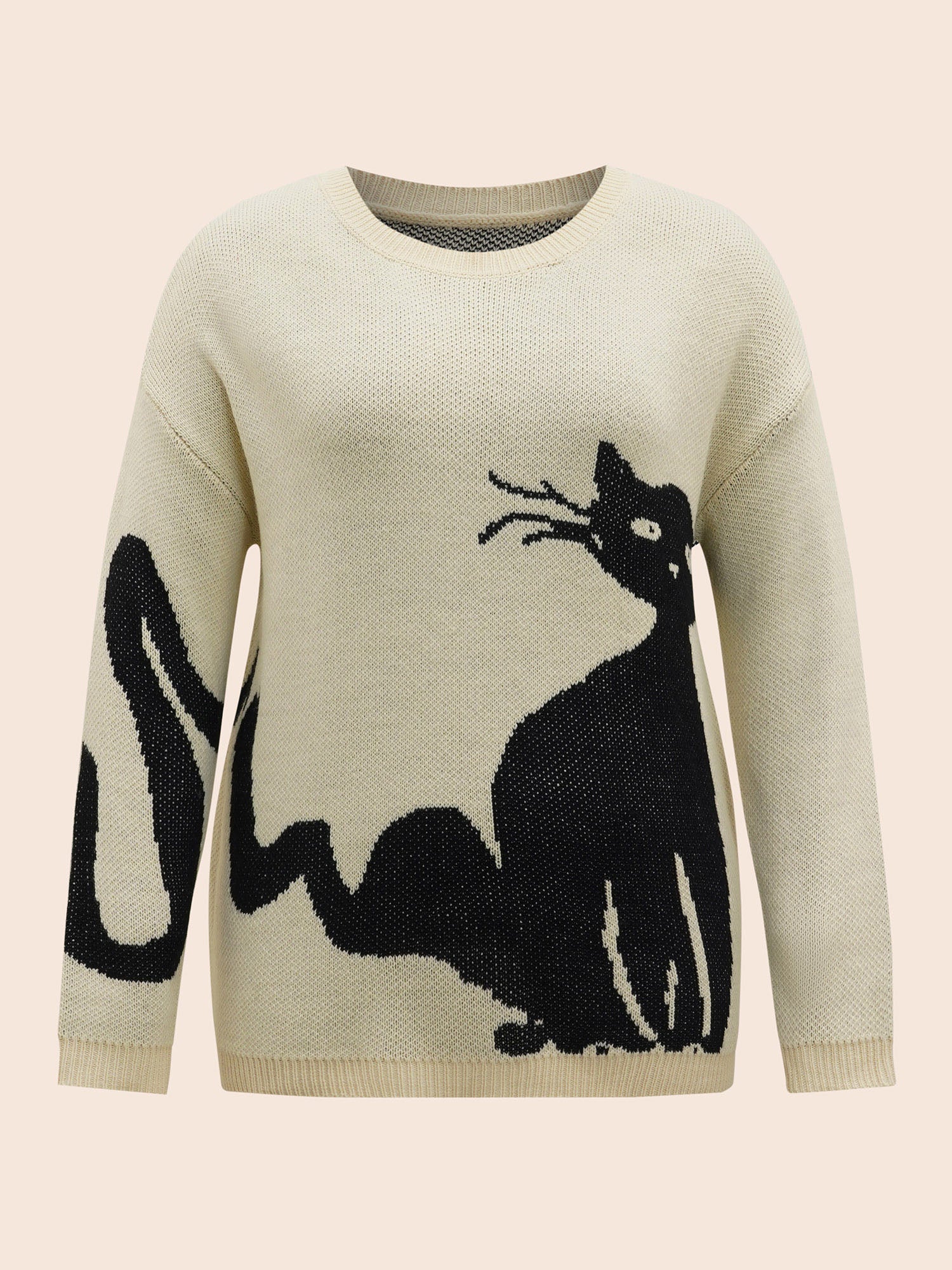 Mystic Cat Knit Crew Neck Pullover - Image 9