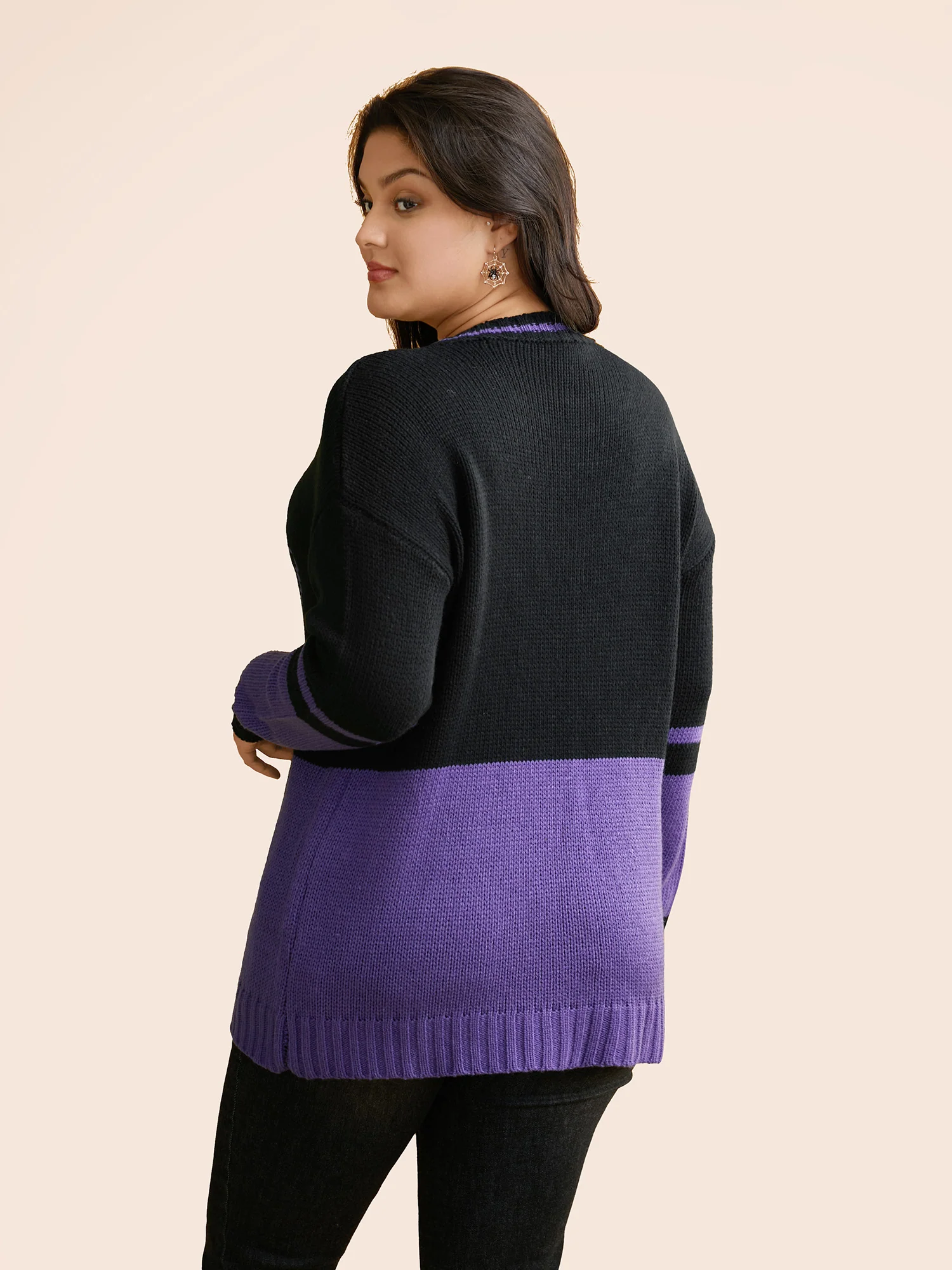 Mystic Cat Pattern Crew Neck Pullover - Image 4