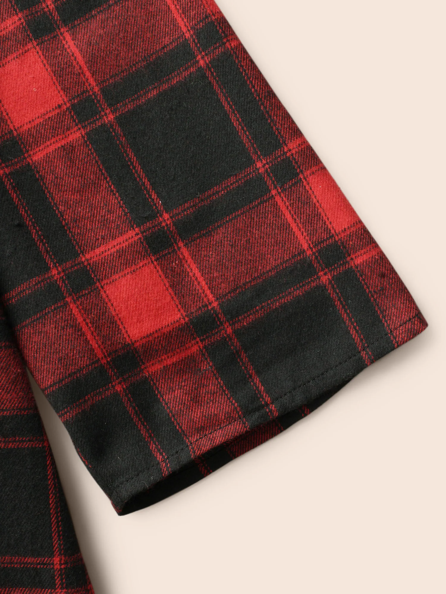 Mystic Off-Shoulder Slimming Tie Plaid Blouse - Image 6