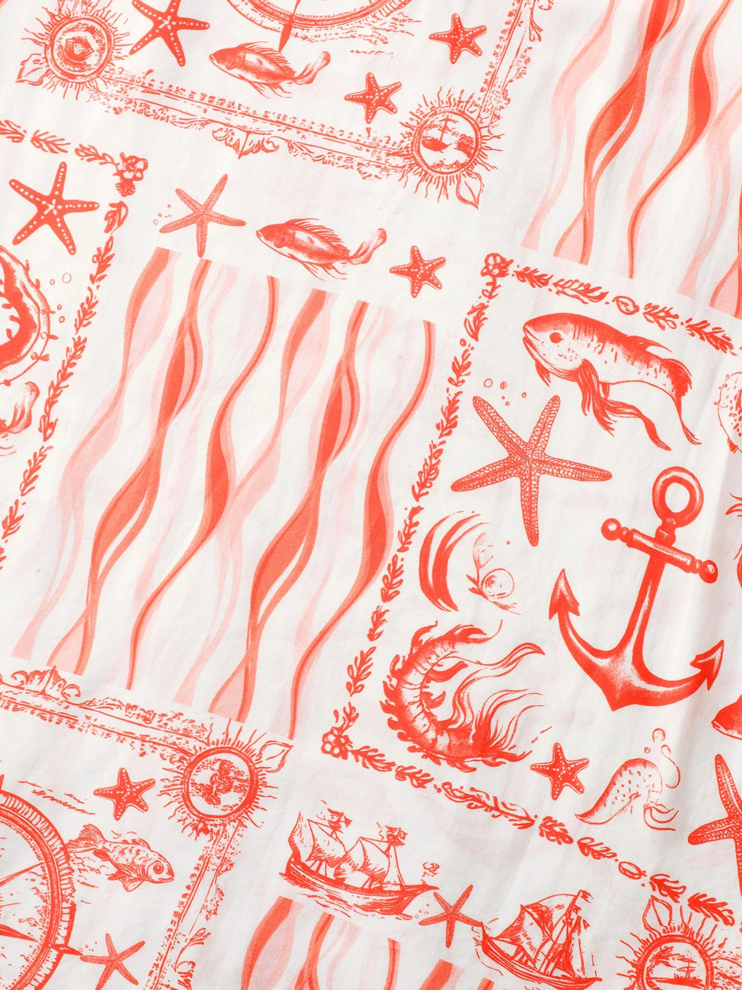 Nautical Print Sleeveless Ties Pockets Maxi Dress - Image 6