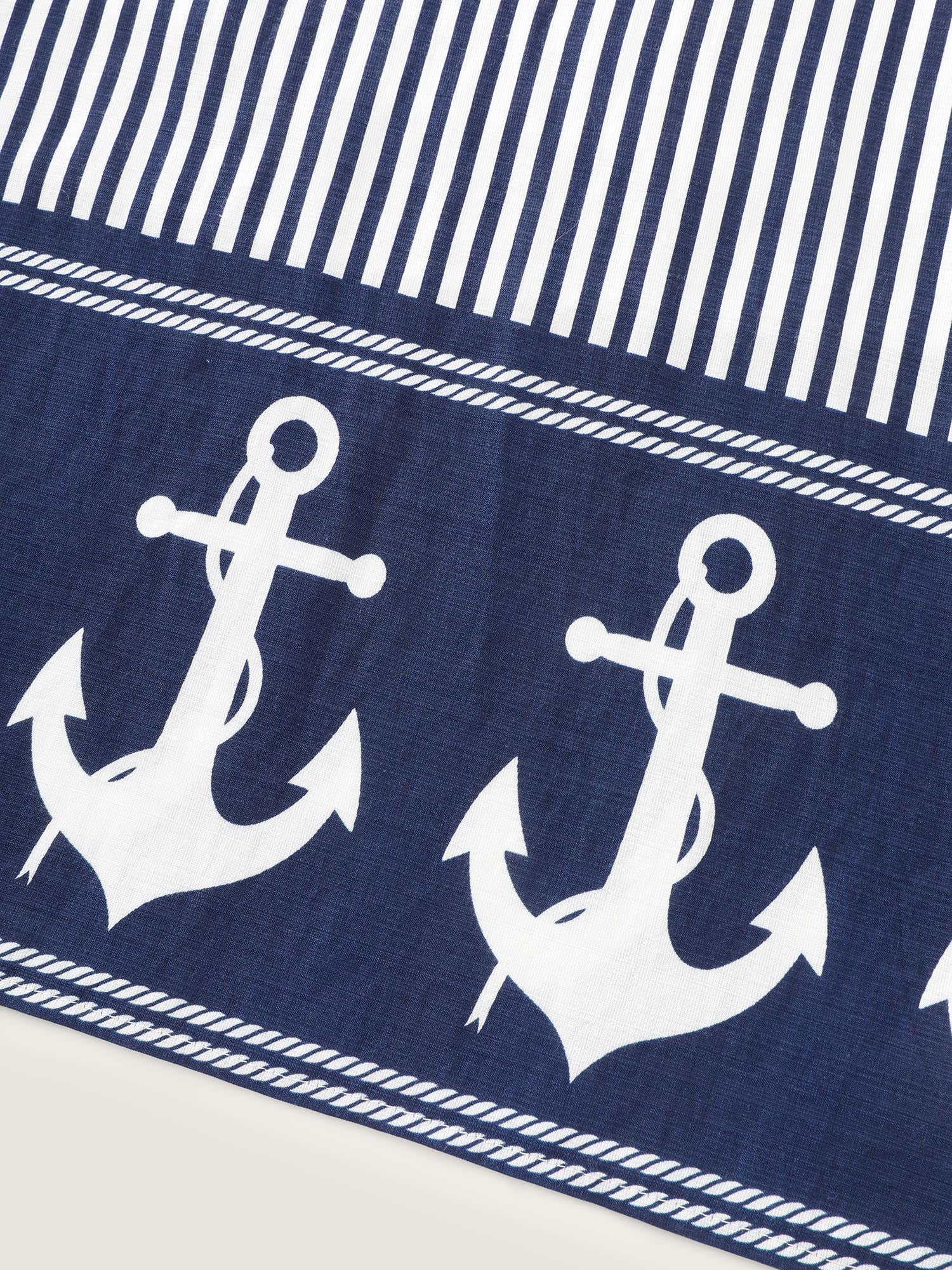 Nautical Stripe Waist-Tie Midi Dress - Image 5