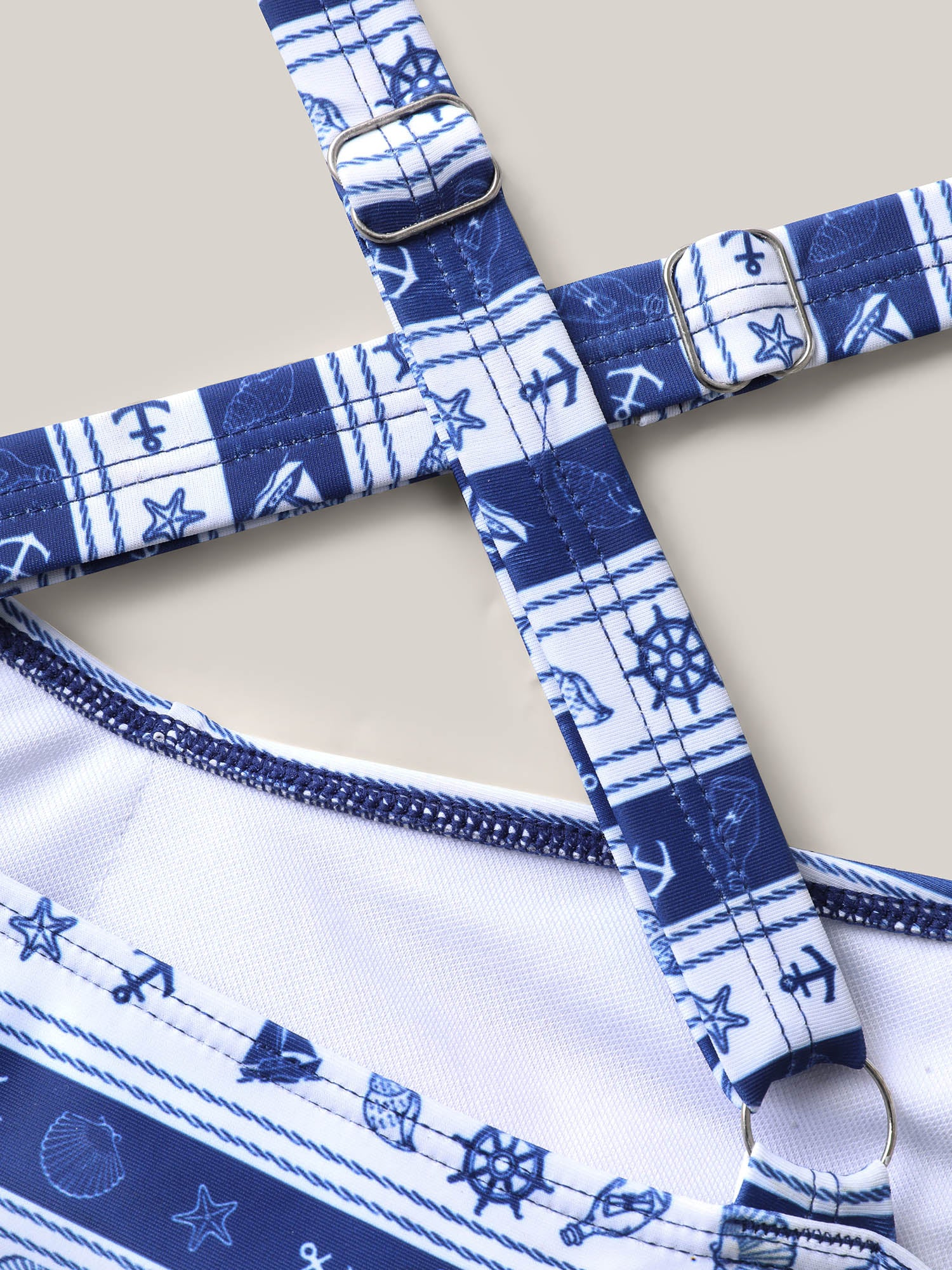 Nautical Striped Twist Front One-Piece Swimsuit - Image 7