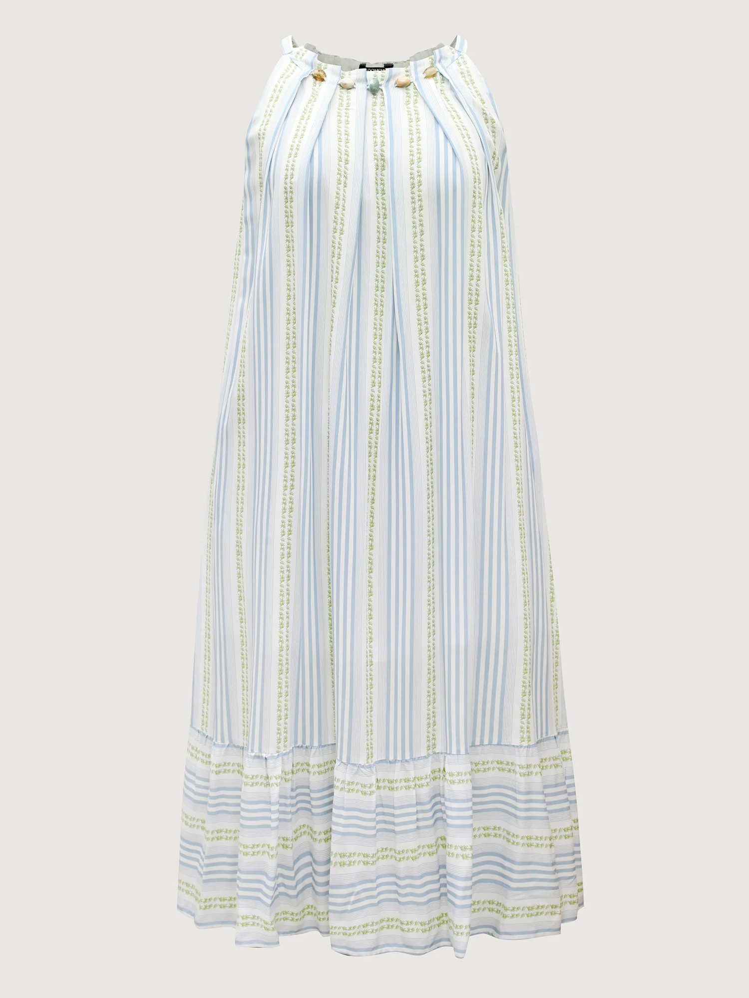 Nautical Stripes Flared Midi Dress - Image 7