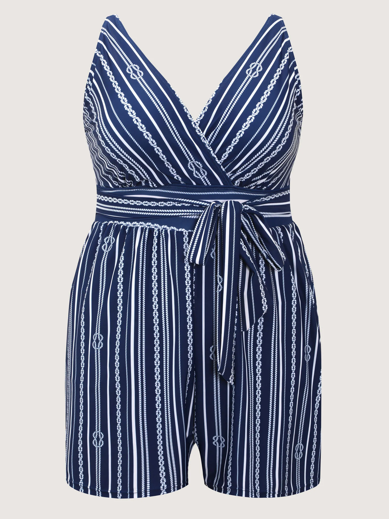 Nautical Stripes Side-Tie One-Piece Swimsuit - Image 6