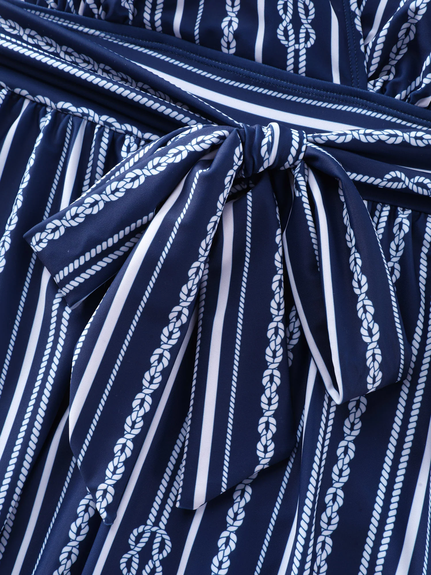 Nautical Stripes Side-Tie One-Piece Swimsuit - Image 7