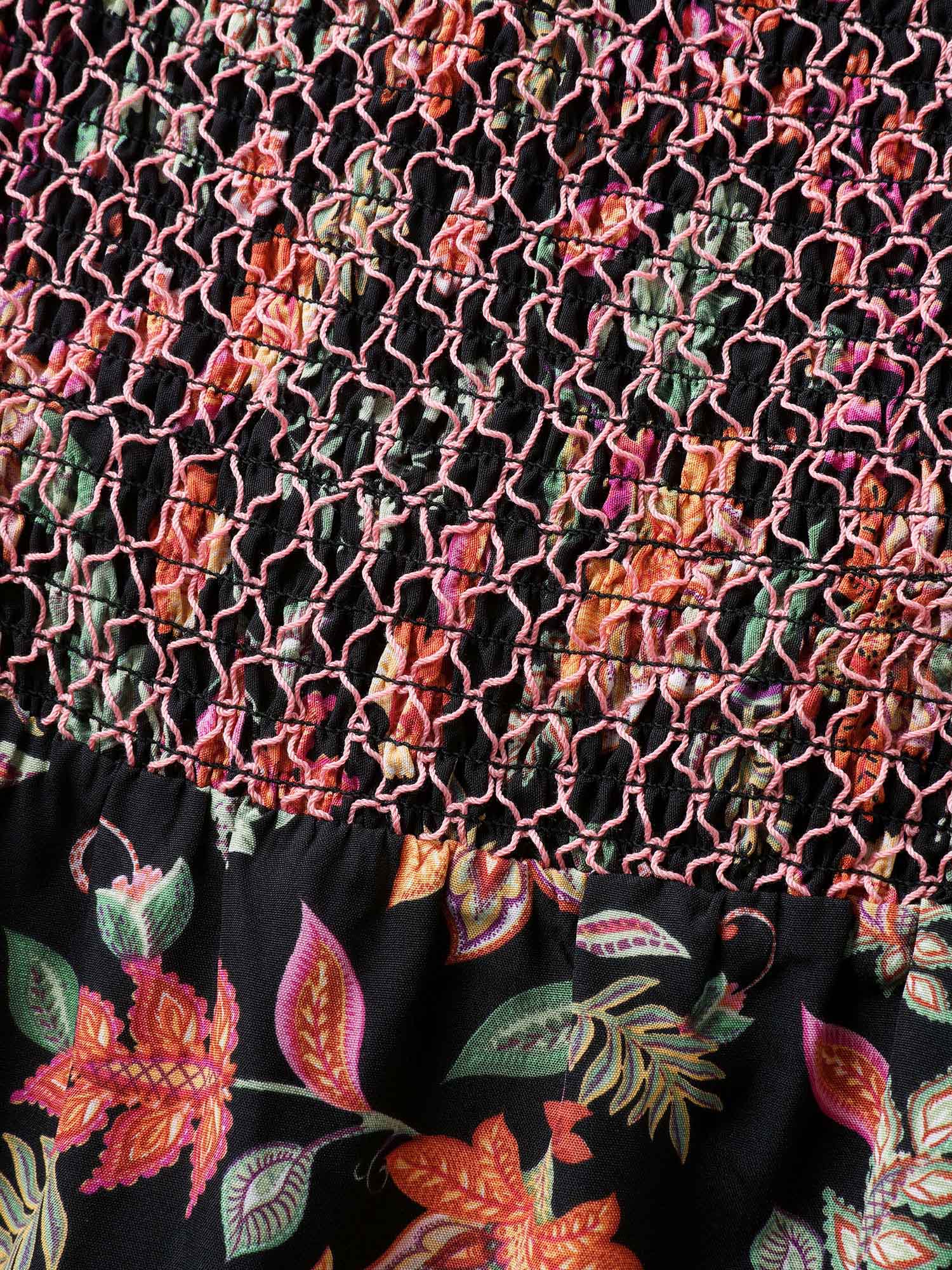 Net Shirred Paisley Print Midi Dress - Image 7
