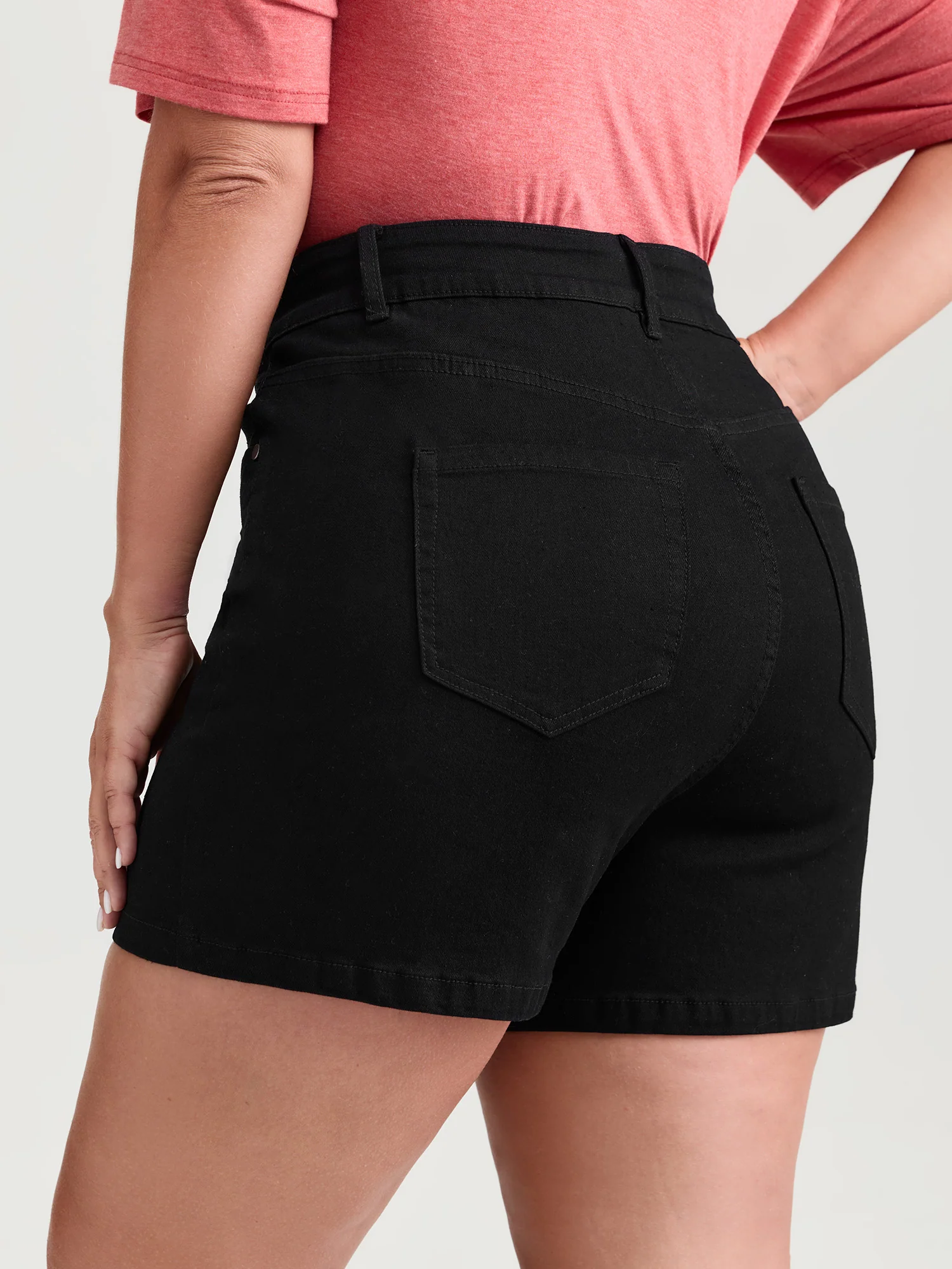 No Gap Waist Stretchy High-Rise Denim Shorts - Image 5
