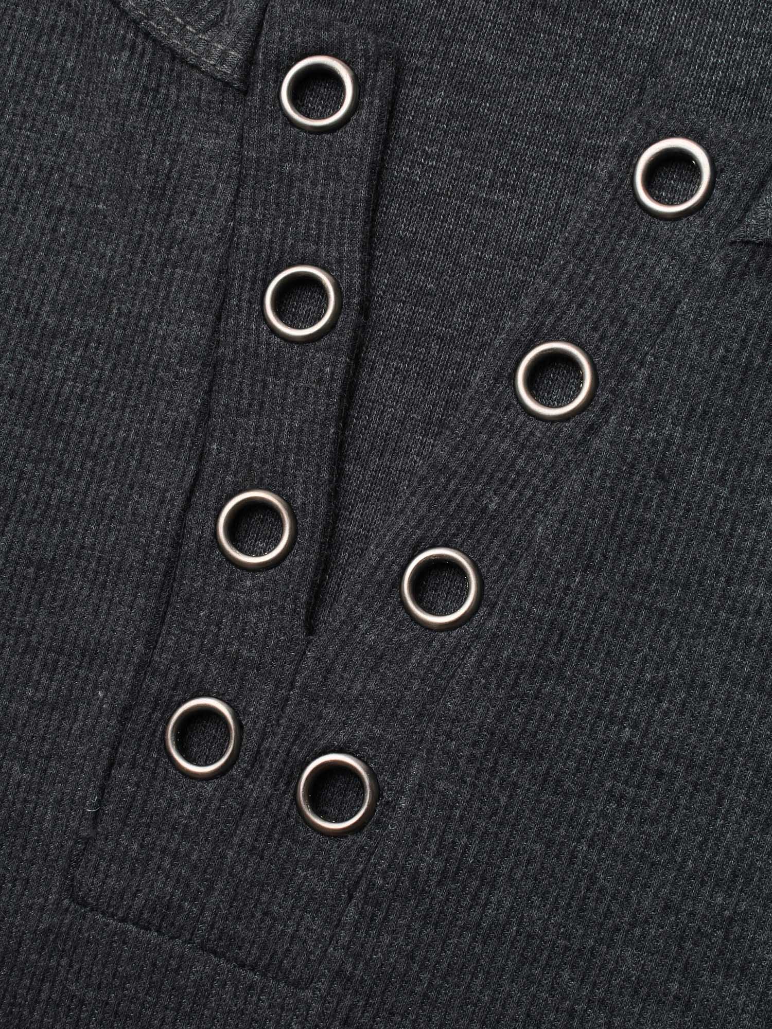 Notched Collar Eyelet Tank Top - Image 6