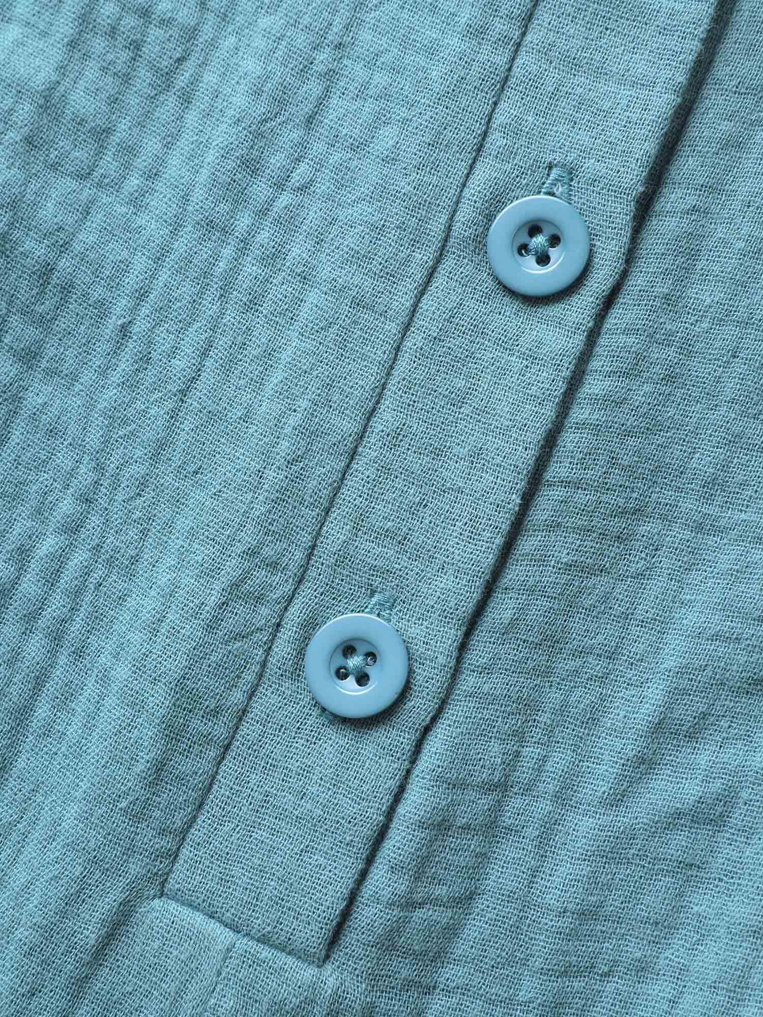 Notched Collar Textured Patch Pocket Jumpsuit - Image 5