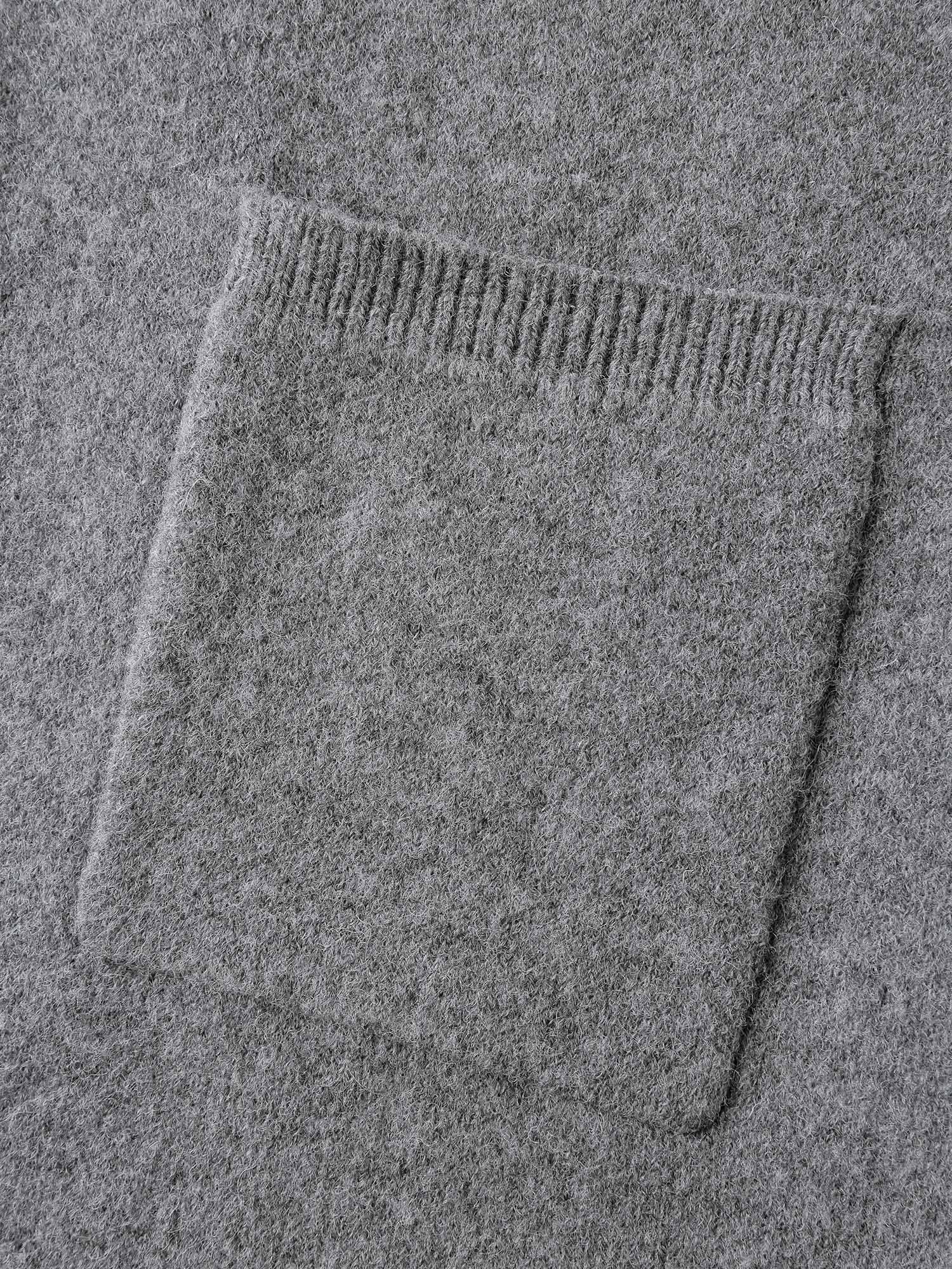Notched Lapels Slit Back Knit Cardigan - Image 5