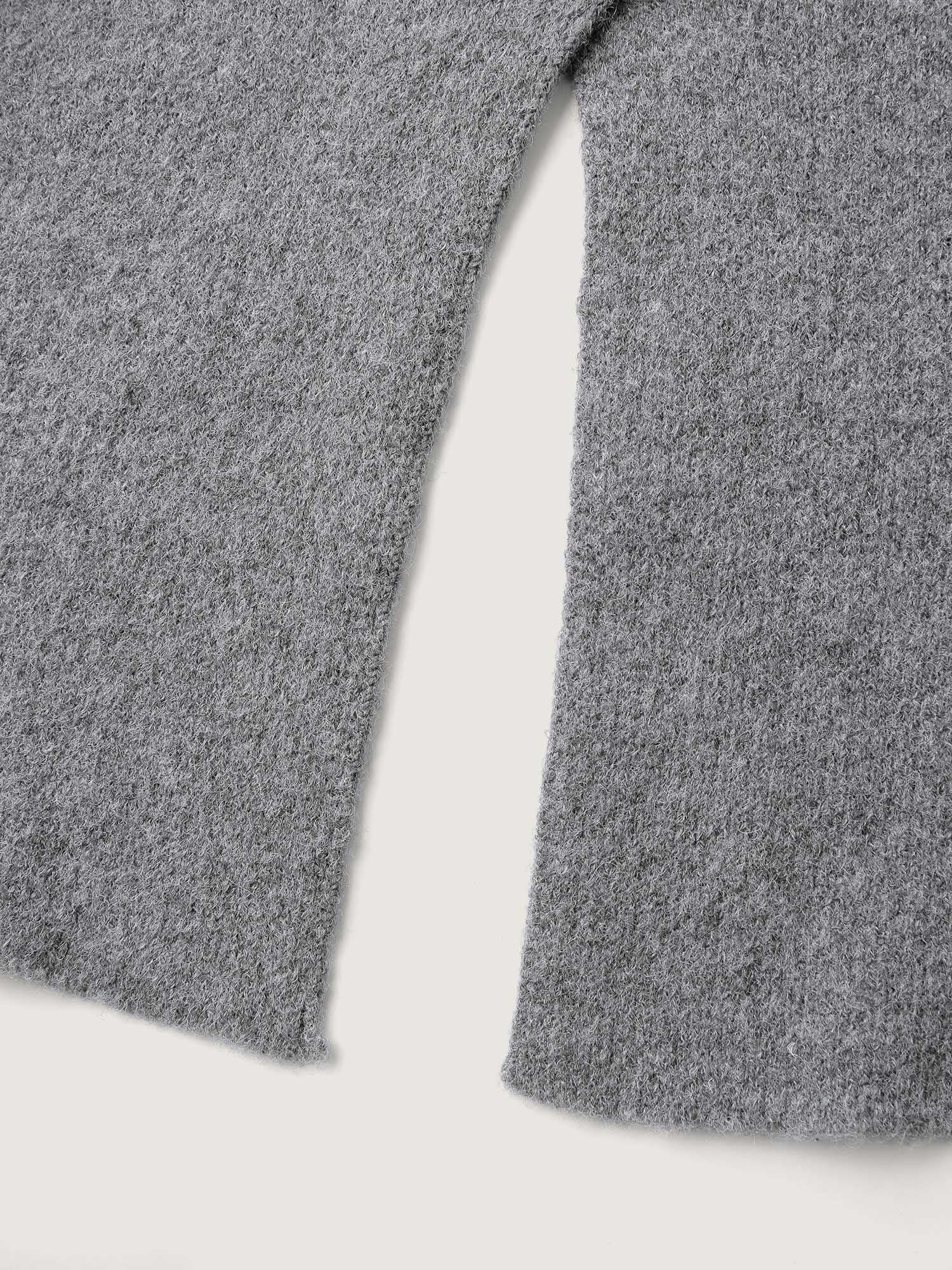 Notched Lapels Slit Back Knit Cardigan - Image 6