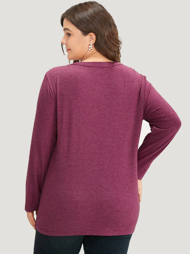 Notched Pleated Button Up T-shirt - Image 4