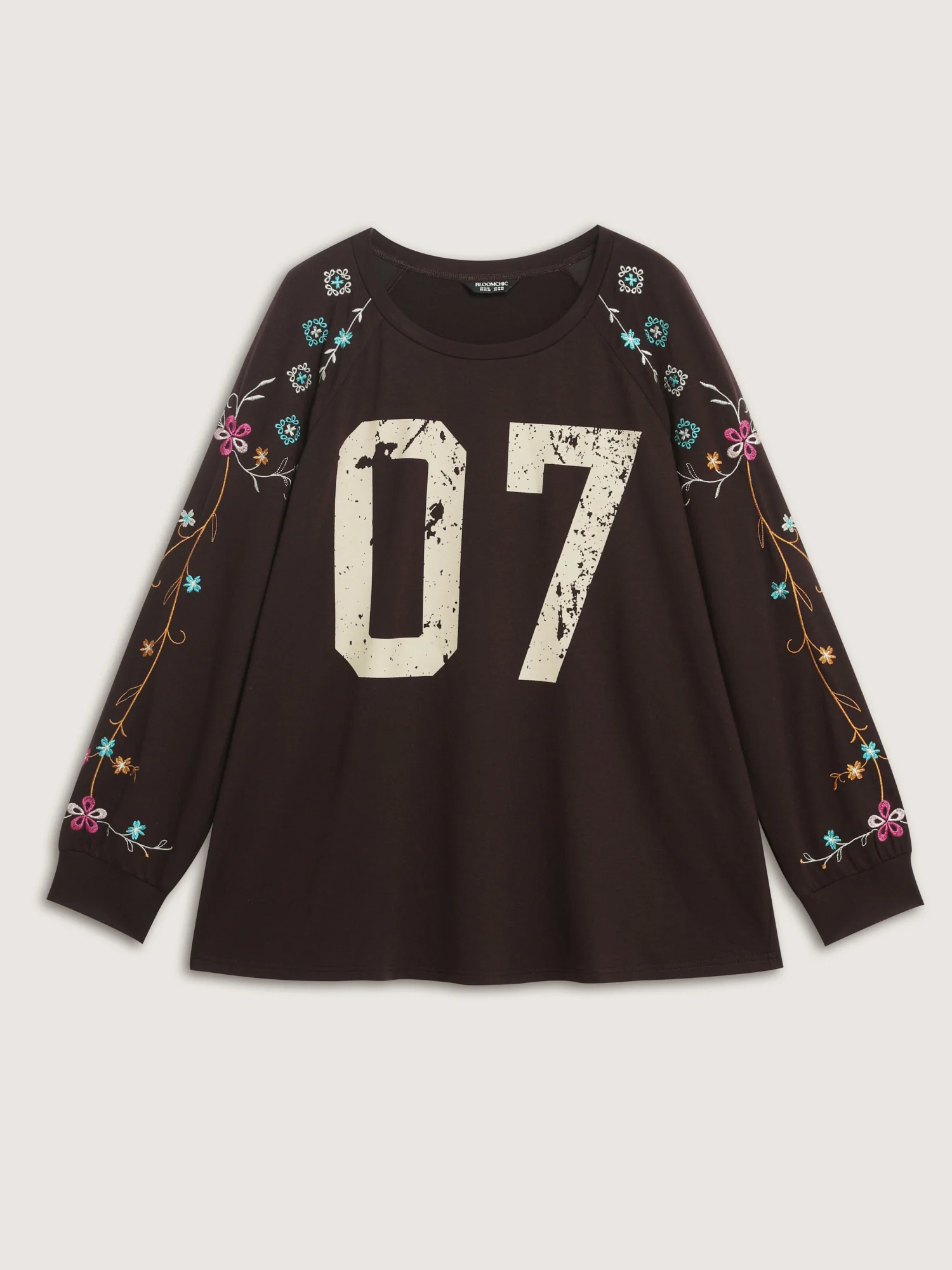 Number 07 Embroidered Relaxed-Fit Sweatshirt - Image 7