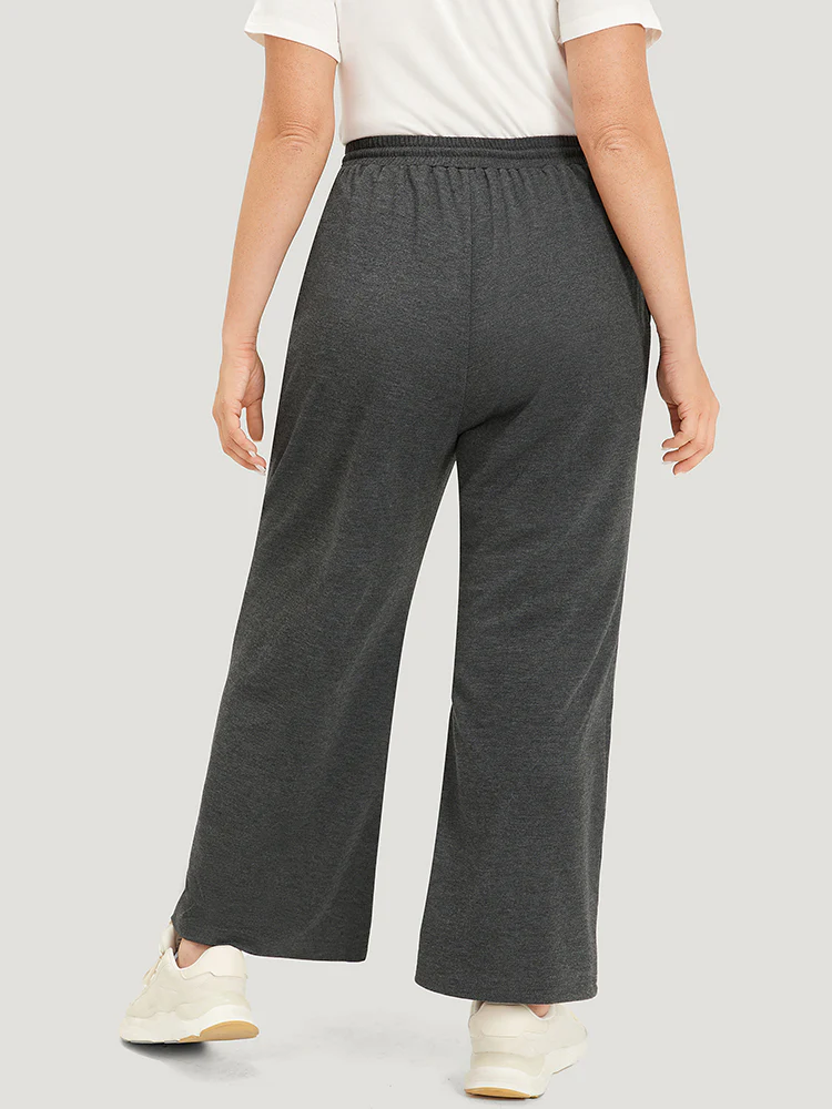 Number Print Drawstring Pocket Elastic Waist Sweatpants - Image 4