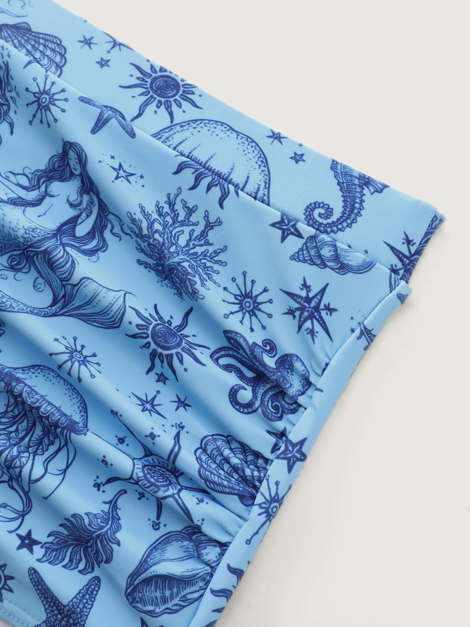 Ocean Elements Print Tummy-Control Bikini Bottoms - Image 6