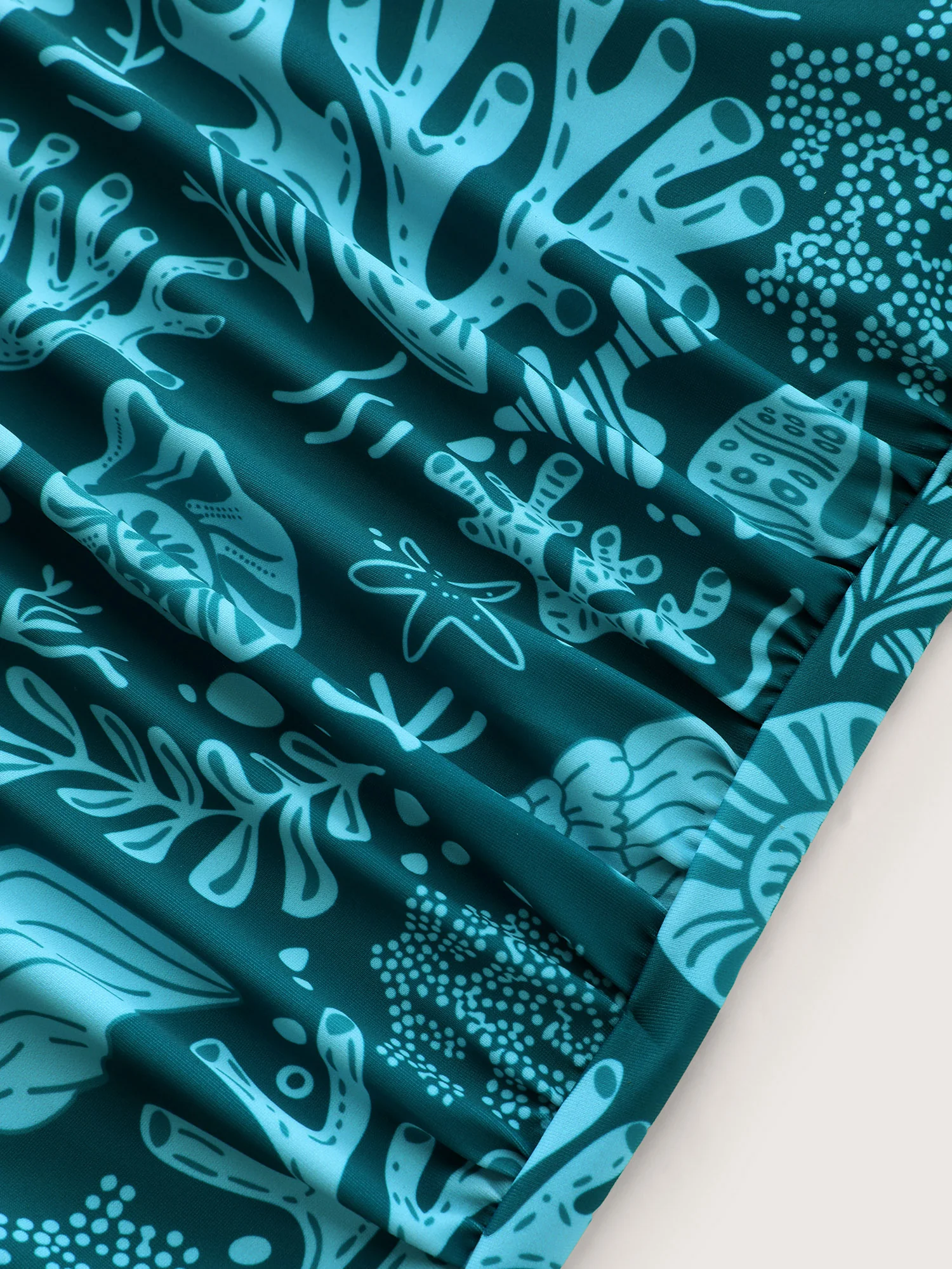 Ocean Pattern Twist Front One-Piece Swimsuit - Image 6