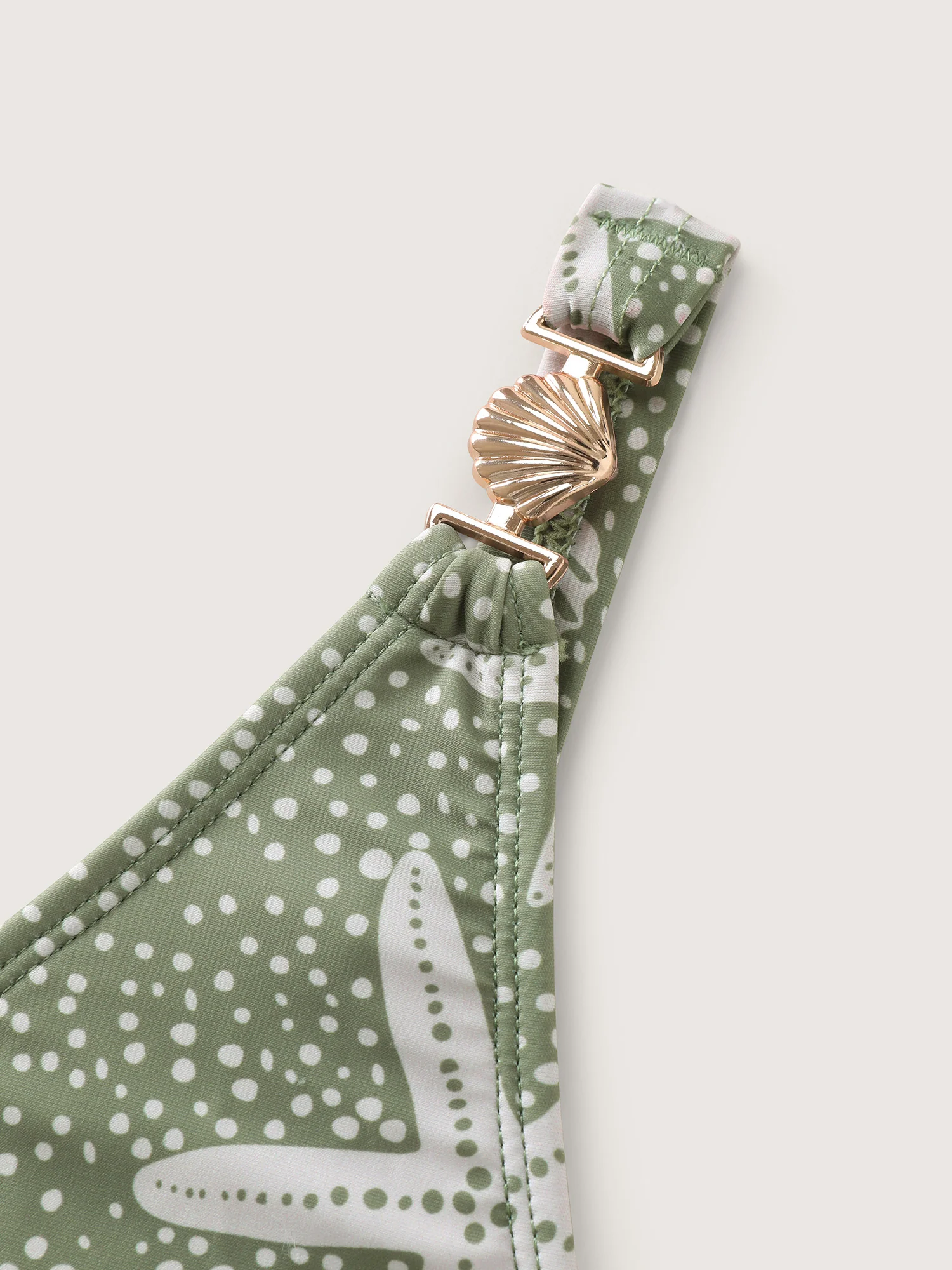 Ocean Print Metal Buckle Swim Dress - Image 9