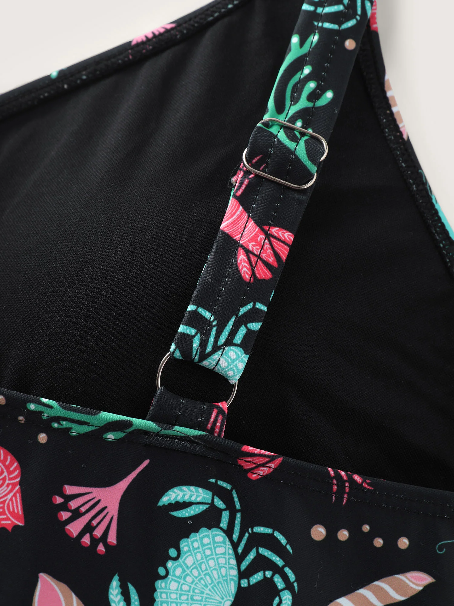 Ocean Print Neck-Tie Swim Top - Image 6
