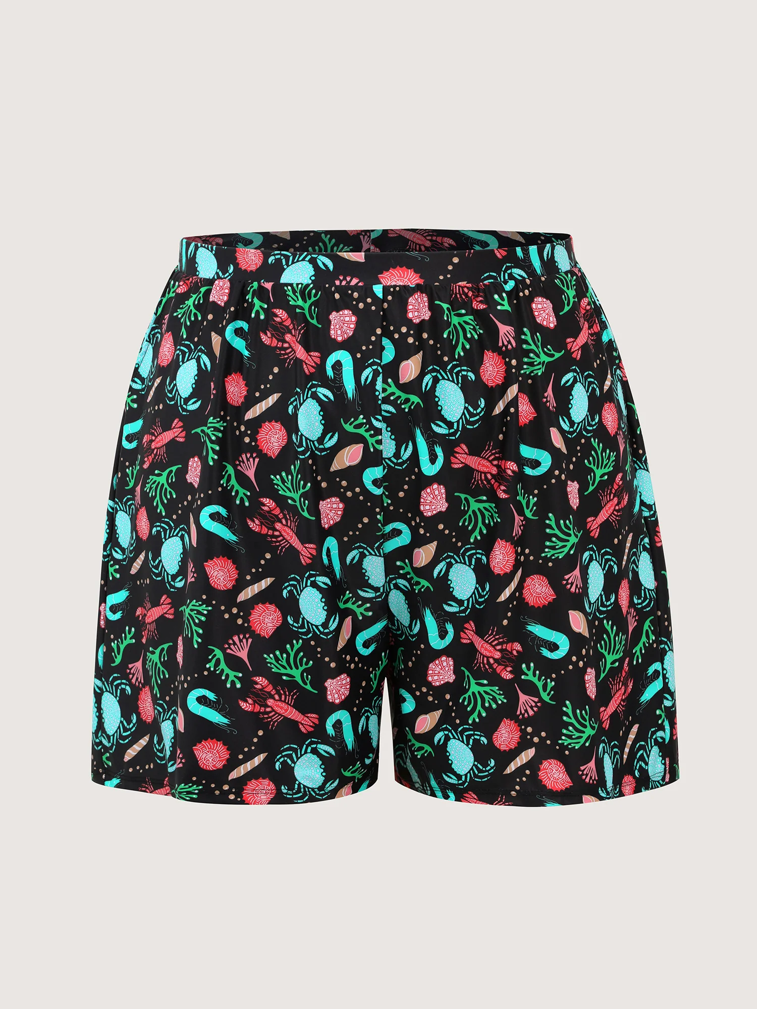 Ocean Print Pockets Swim Shorts - Image 7