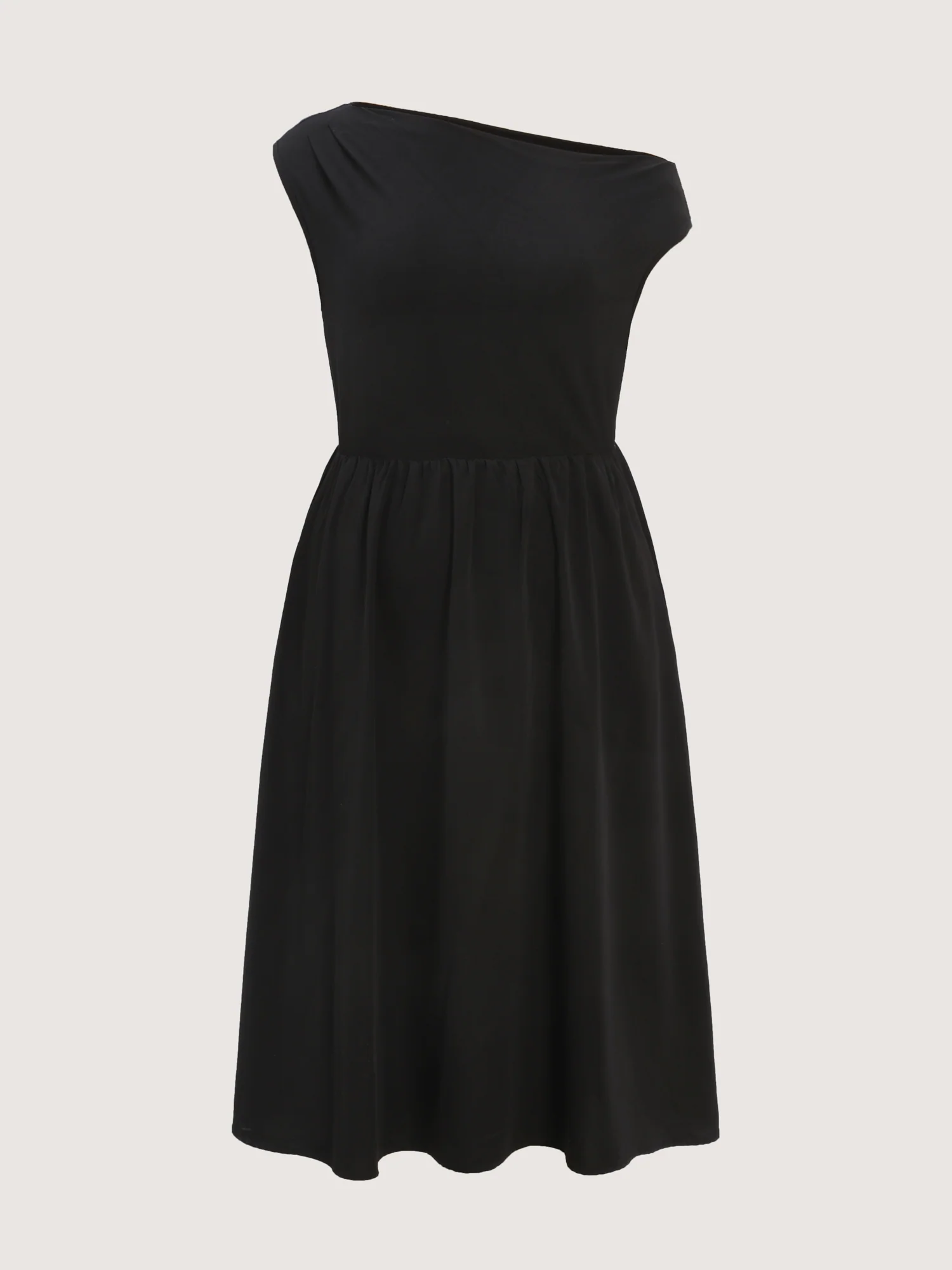 Off-Shoulder Patchwork Midi Dress - Image 7