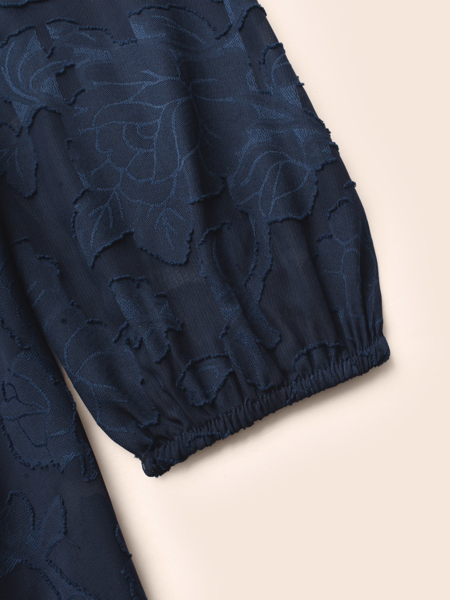 Off Shoulder Shirred Frill Trim Dress - Image 6