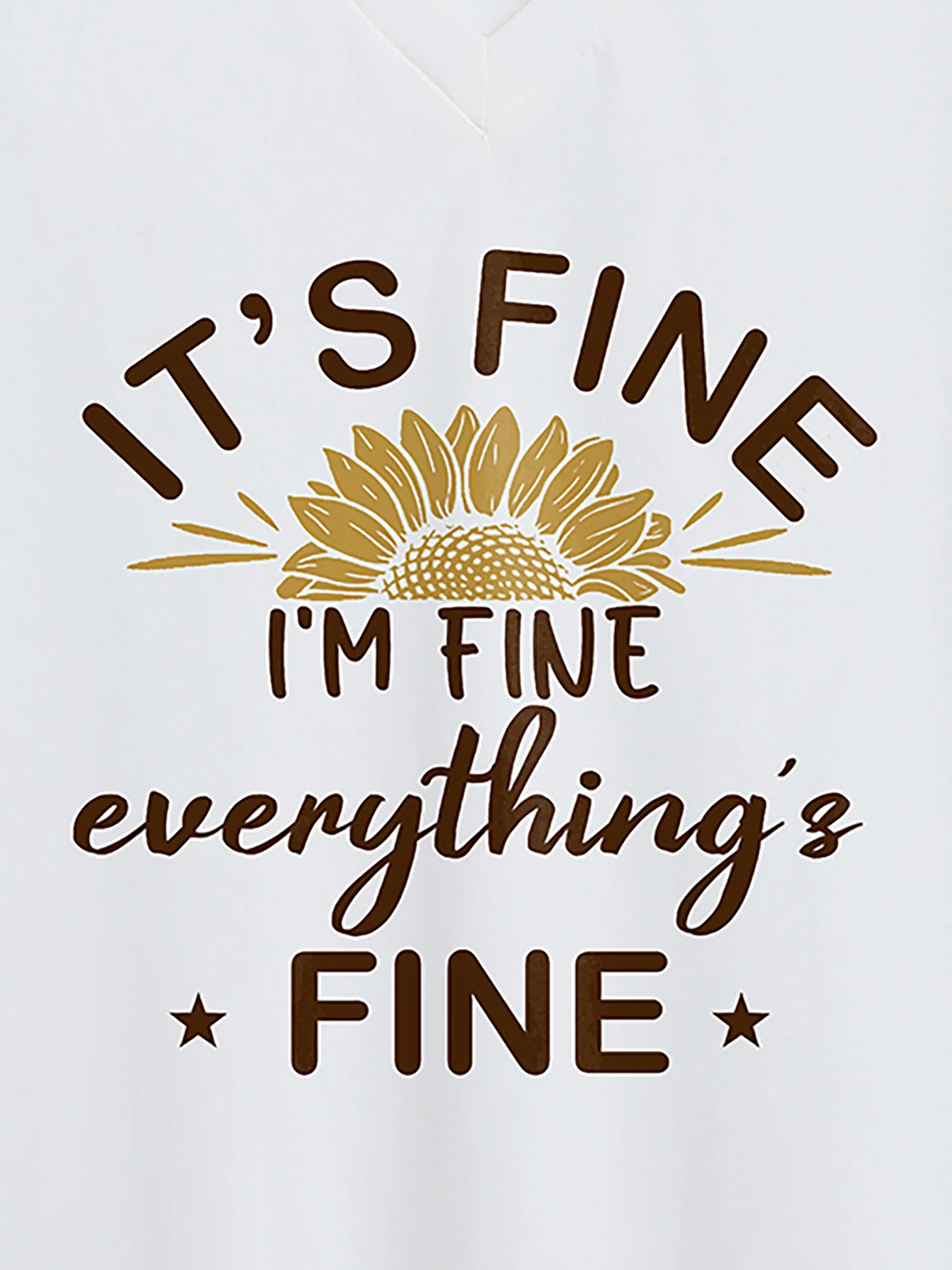 Oh I'm Fine V-Neck T-Shirt - Image 2