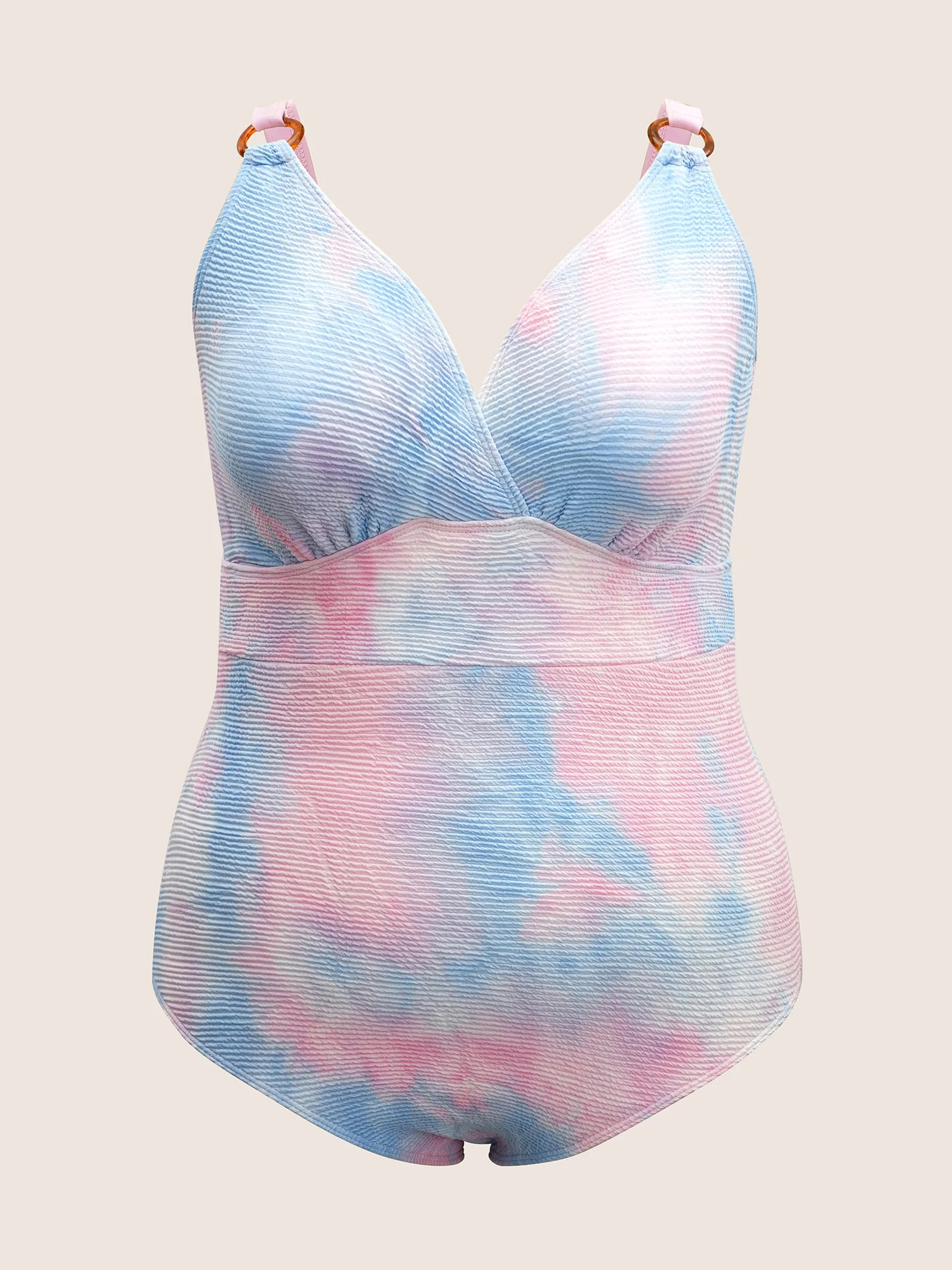 Ombre Adjustable Straps Wrap One Piece Swimsuit - Image 7