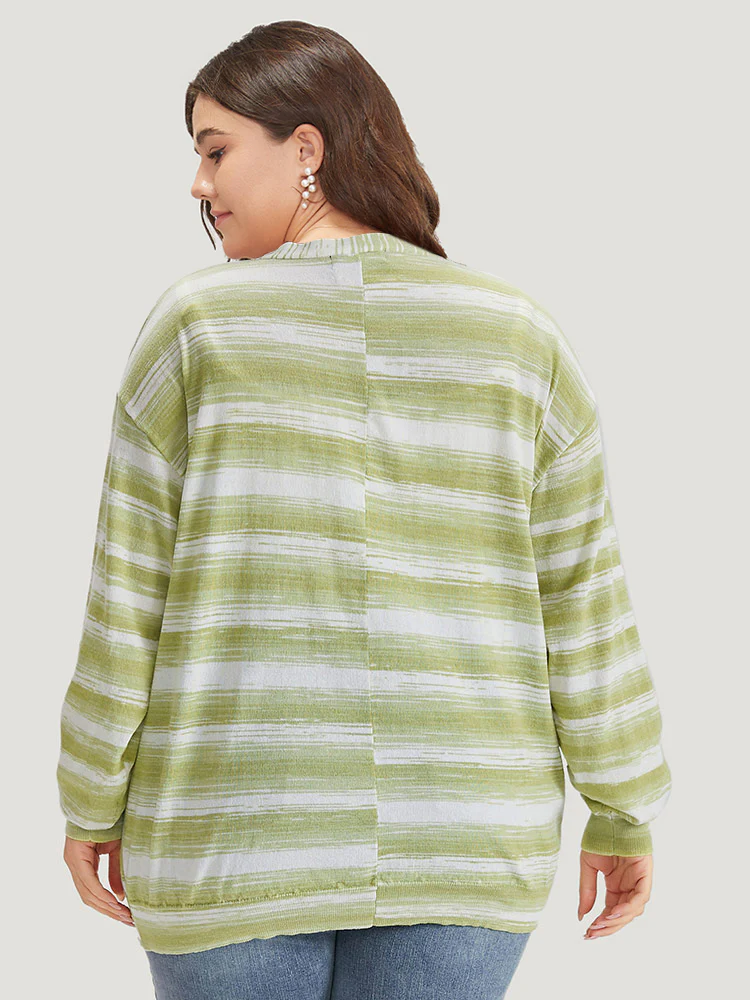Ombre Button Up Patched Pocket Cardigan - Image 2