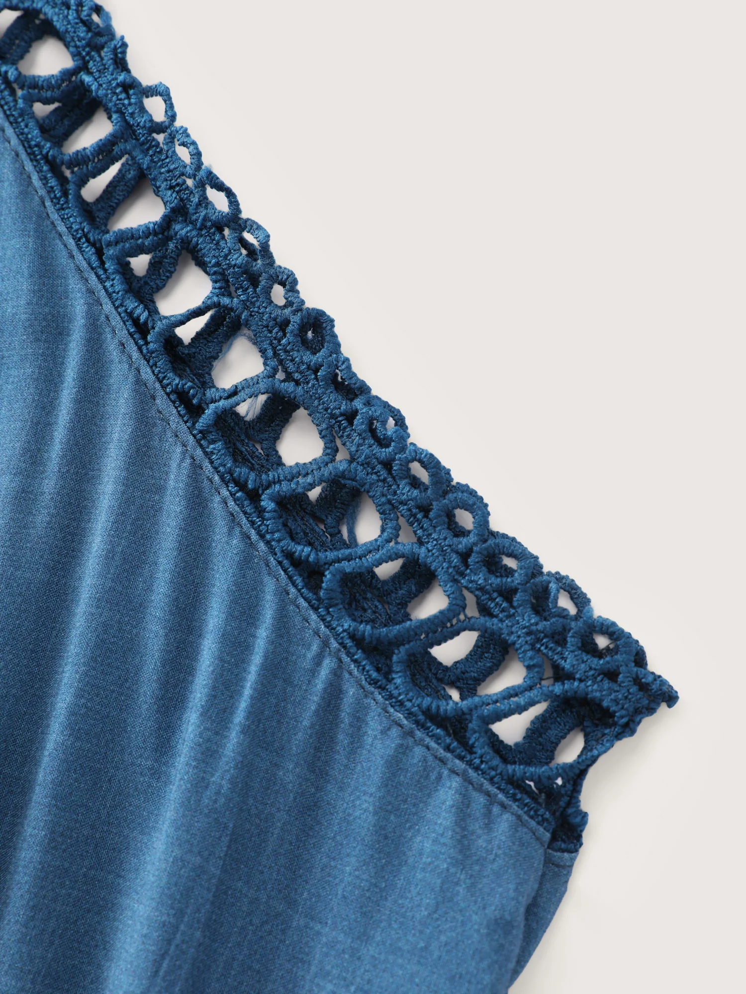 Ombre Color Blend Lace Trim Maxi Dress - Image 6