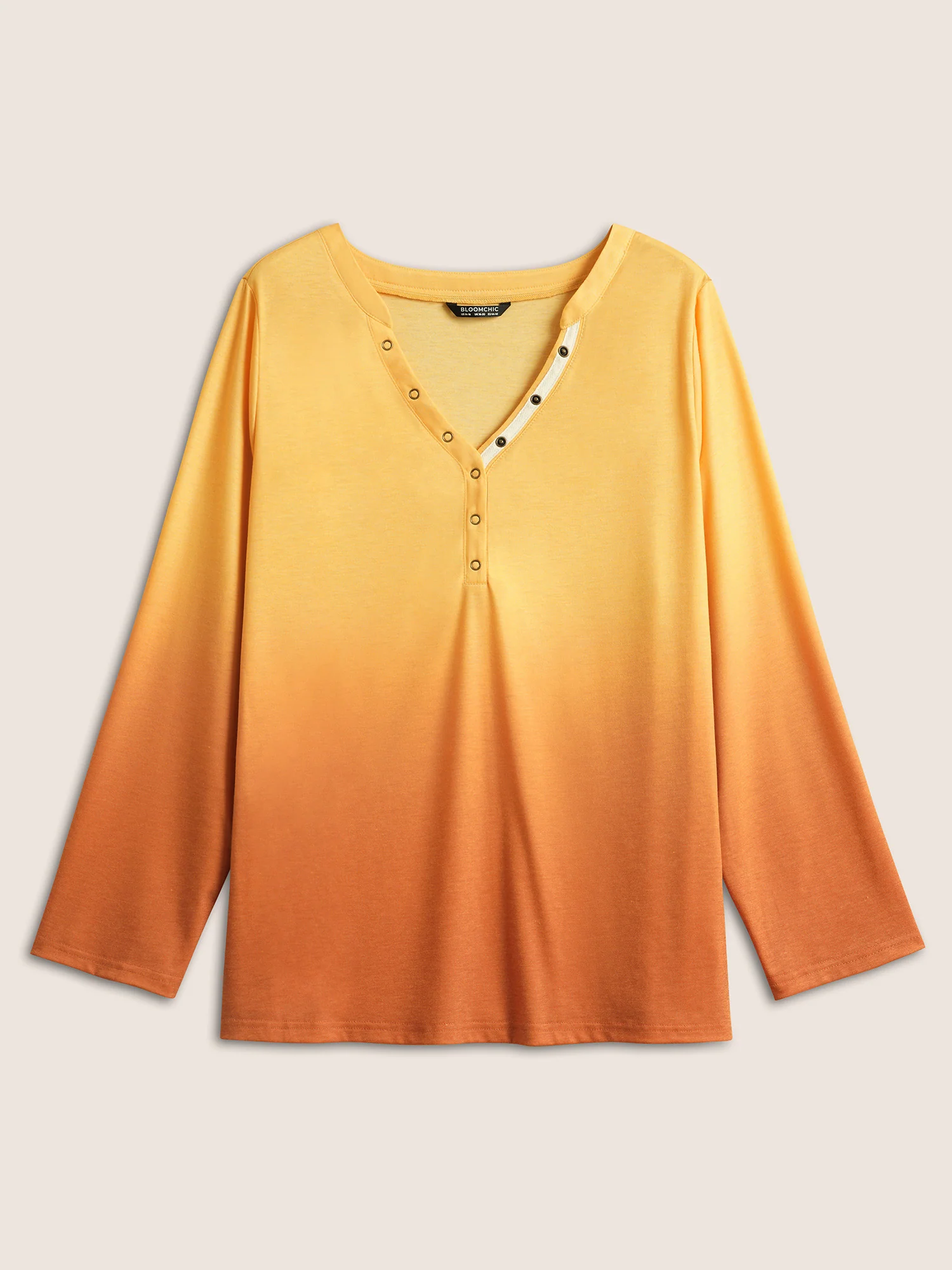 Ombre Contrast Button Up T-shirt - Image 7
