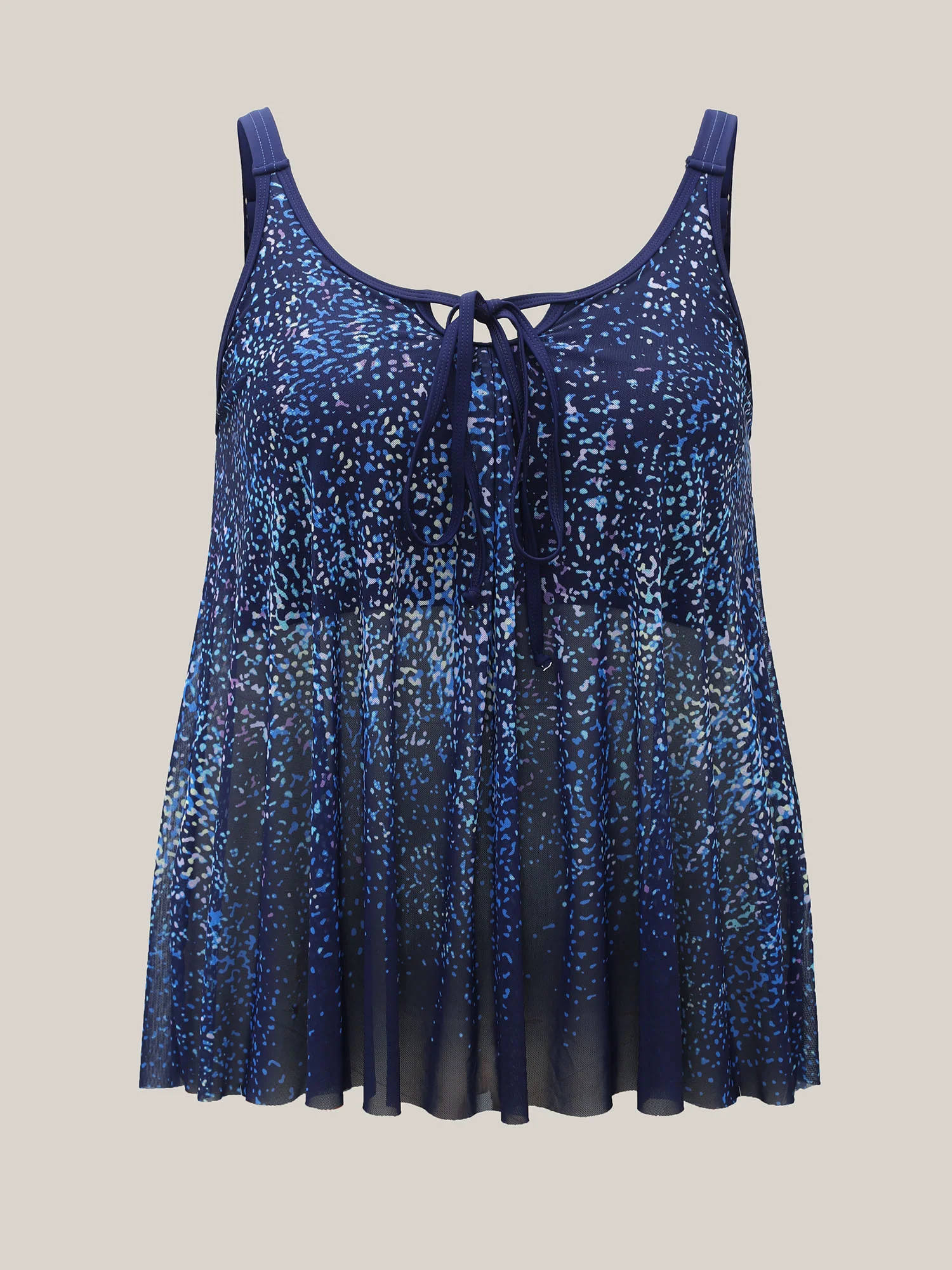 Ombre Gradient Neck Tie Swim Top - Image 7