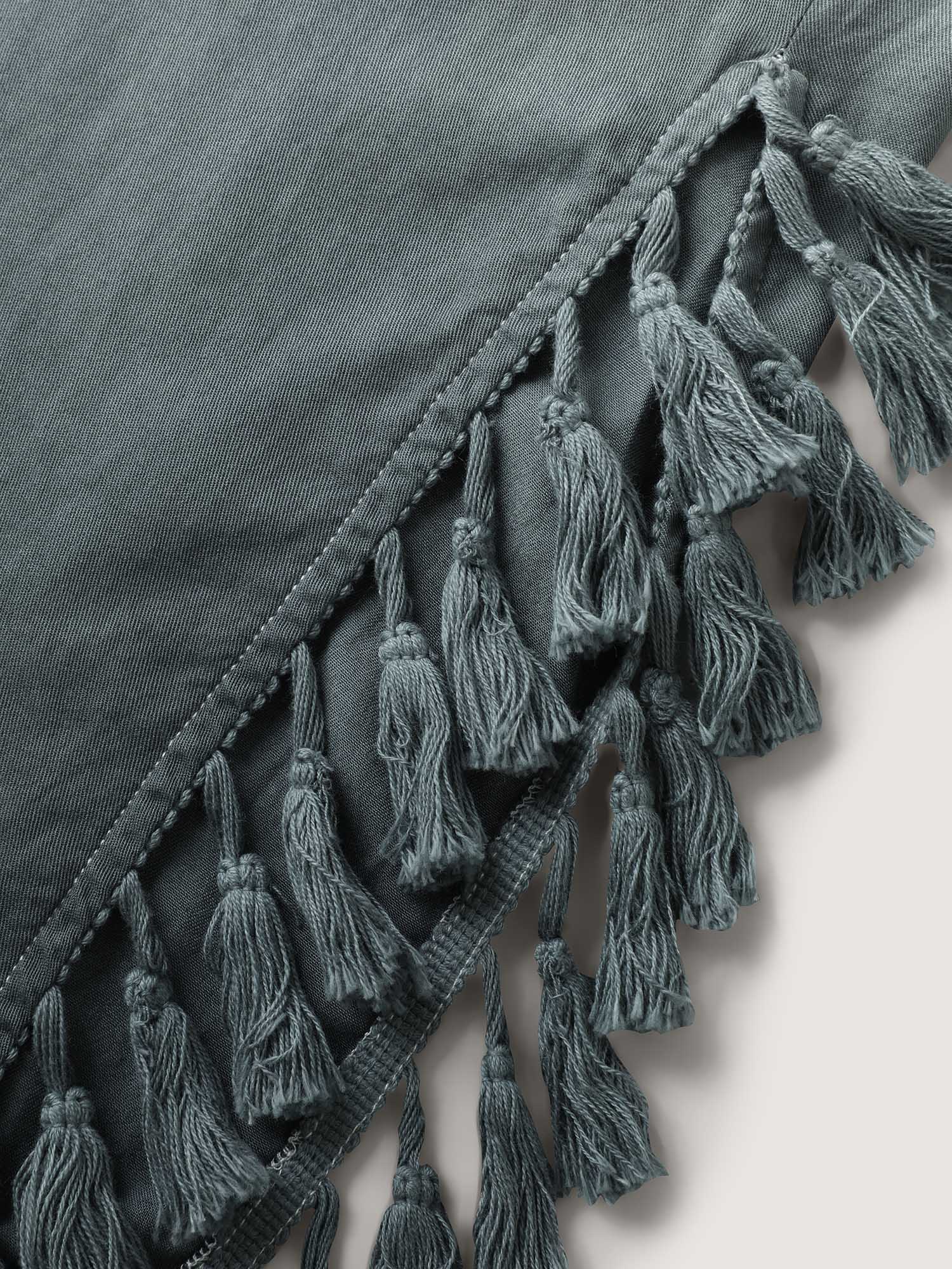 Ombre Gradient Tassels Hem Kimono - Image 5