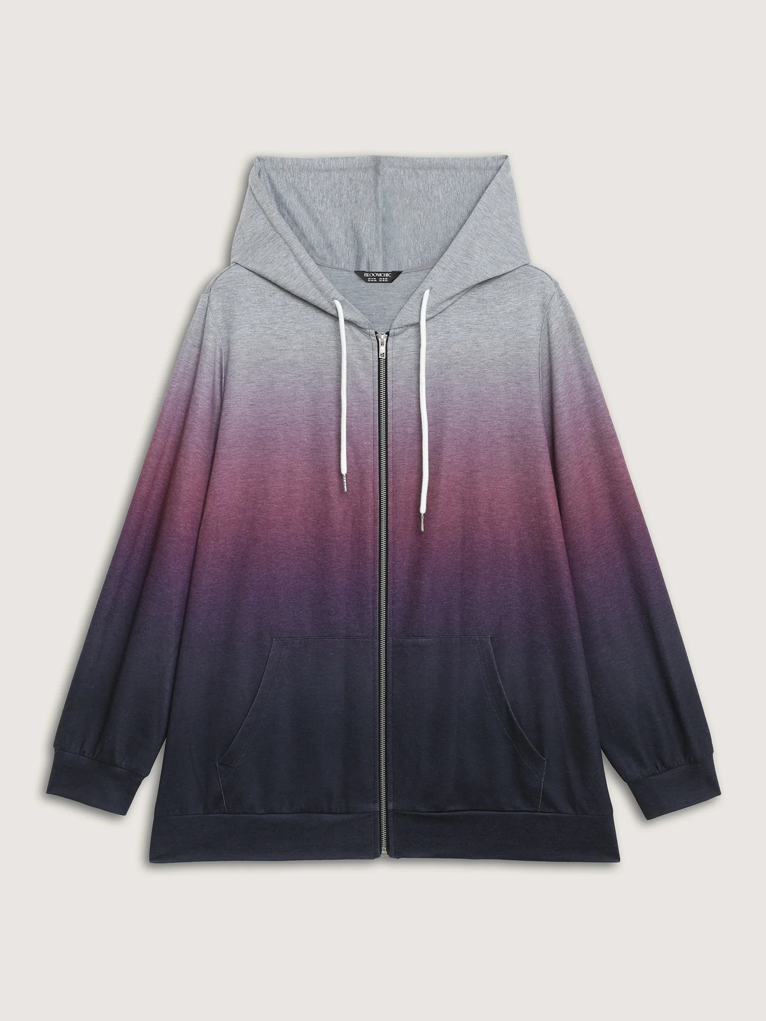 Ombre Gradient Zipper Front Jacket - Image 9