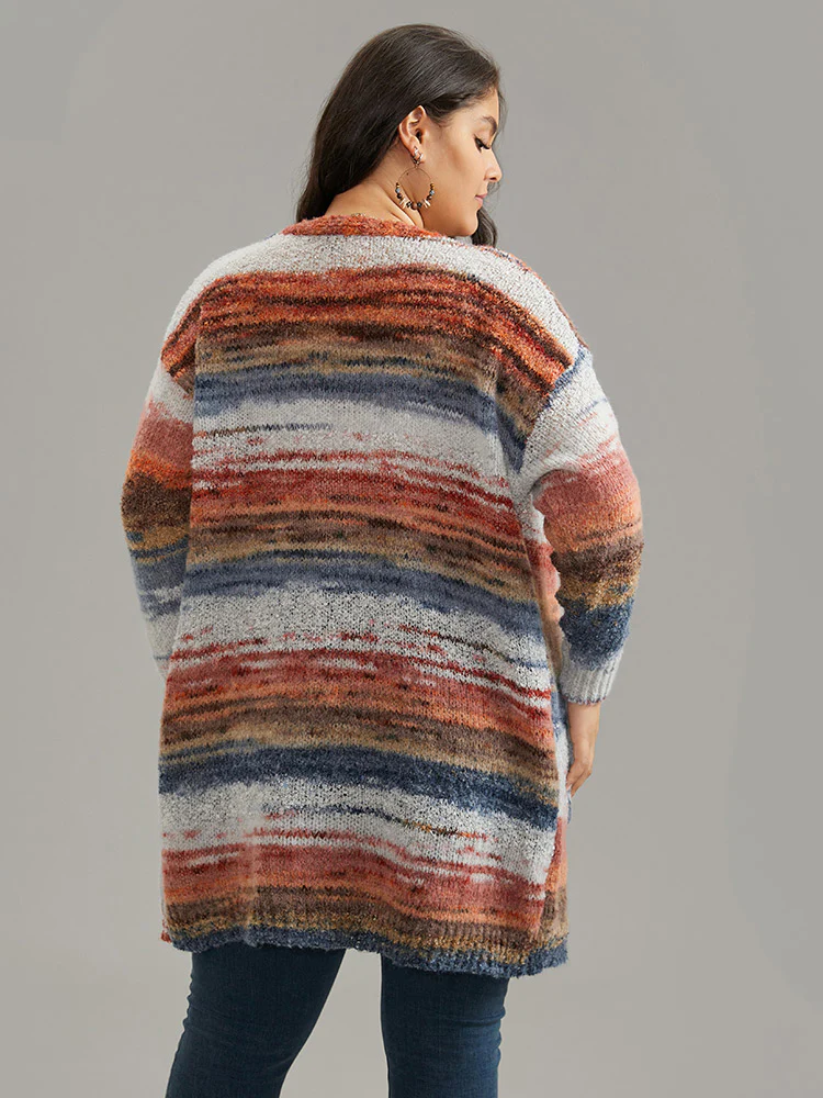 Ombre Heather Contrast Pocket Cardigan - Image 2