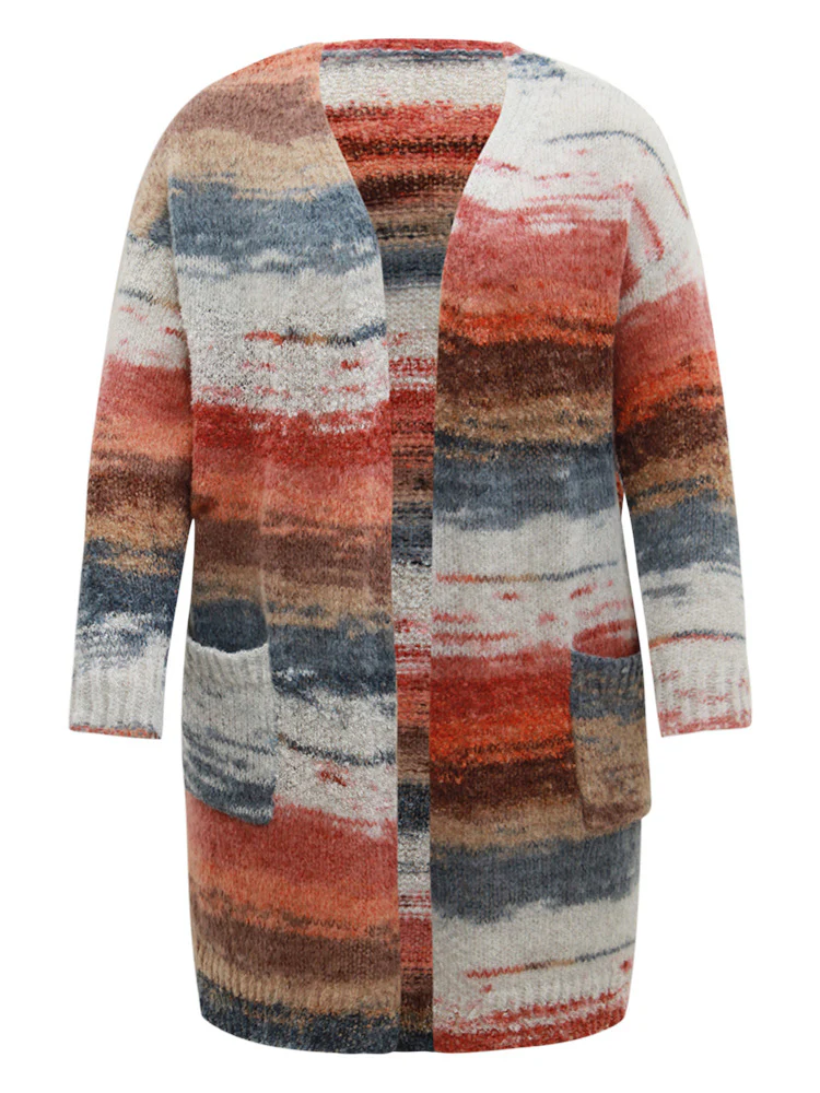 Ombre Heather Contrast Pocket Cardigan - Image 5