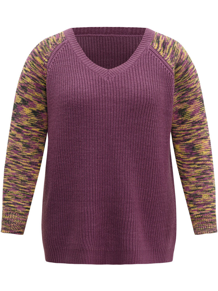 Ombre Heather Raglan Sleeve Plisse Pullover - Image 6