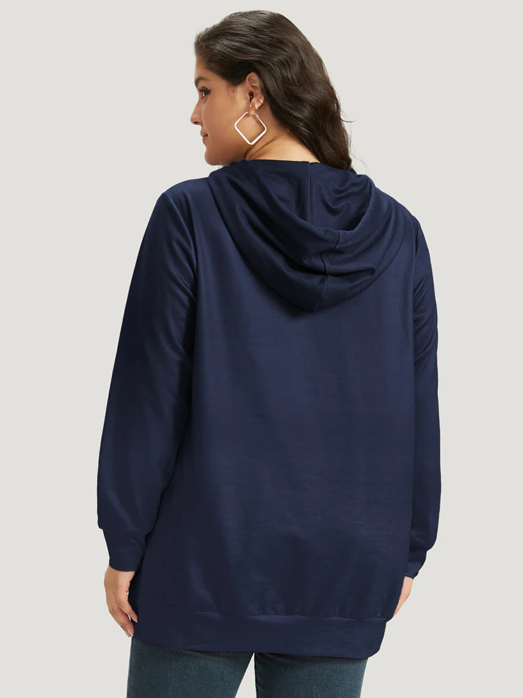 Ombre Pocket Drawstring Hooded Sweatshirt - Image 22