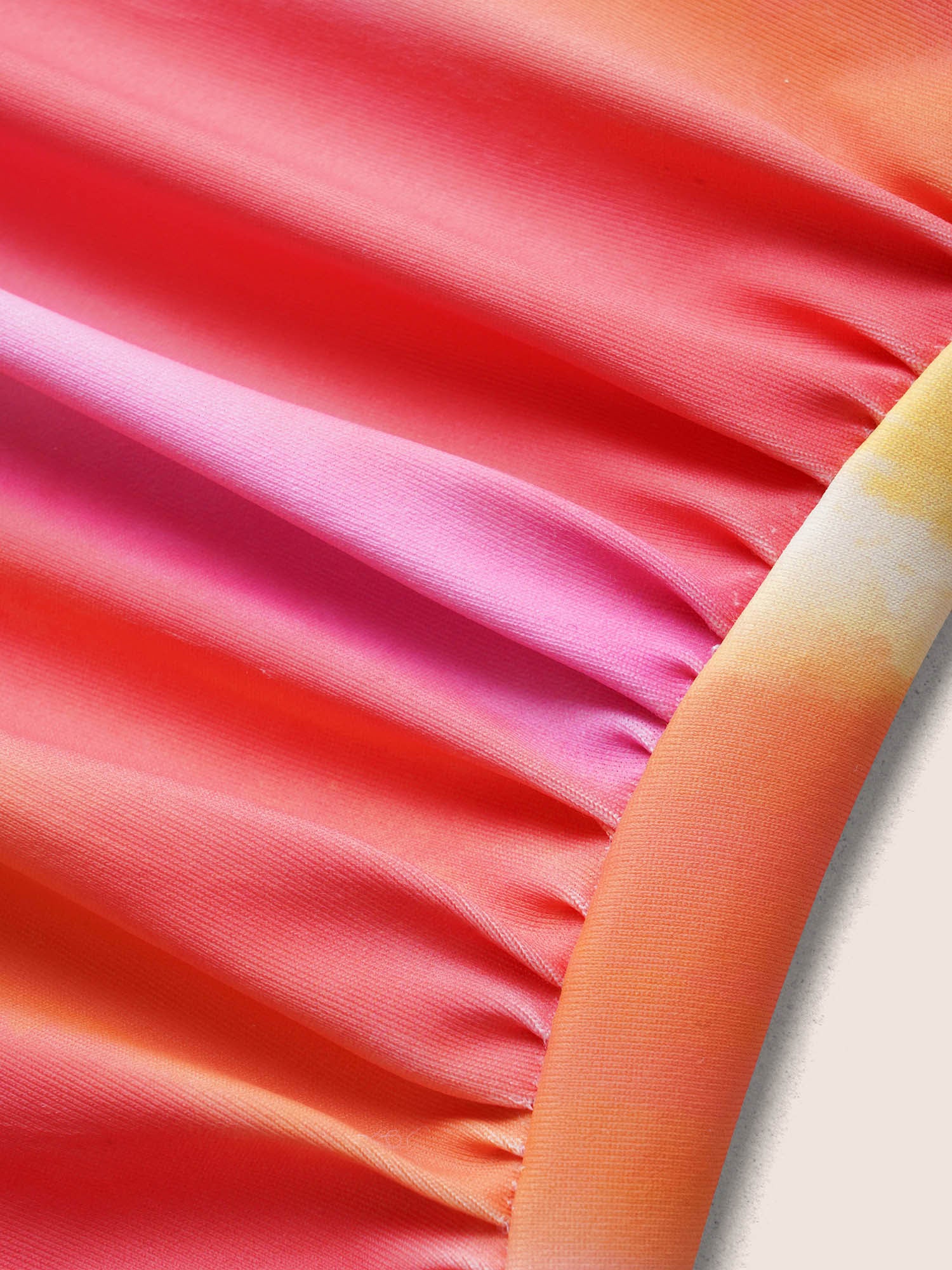 Ombre Wrap Ruffle Trim One Piece Swimsuit - Image 5