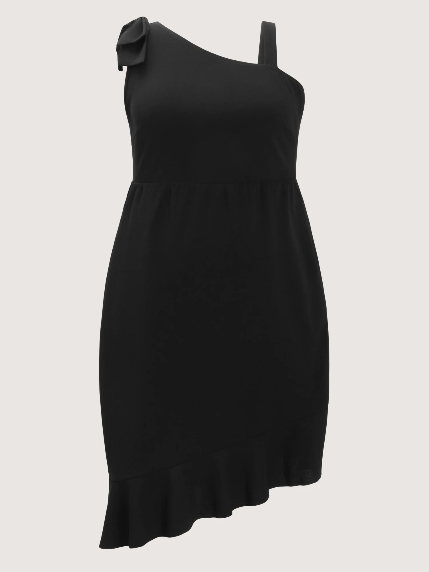 One-Shoulder Asymmetrical Hem Midi Dress - Image 7