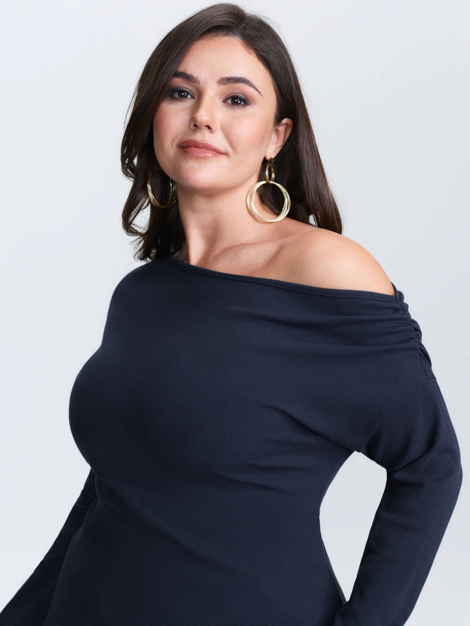 One-Shoulder Pleated T-Shirt - Image 4