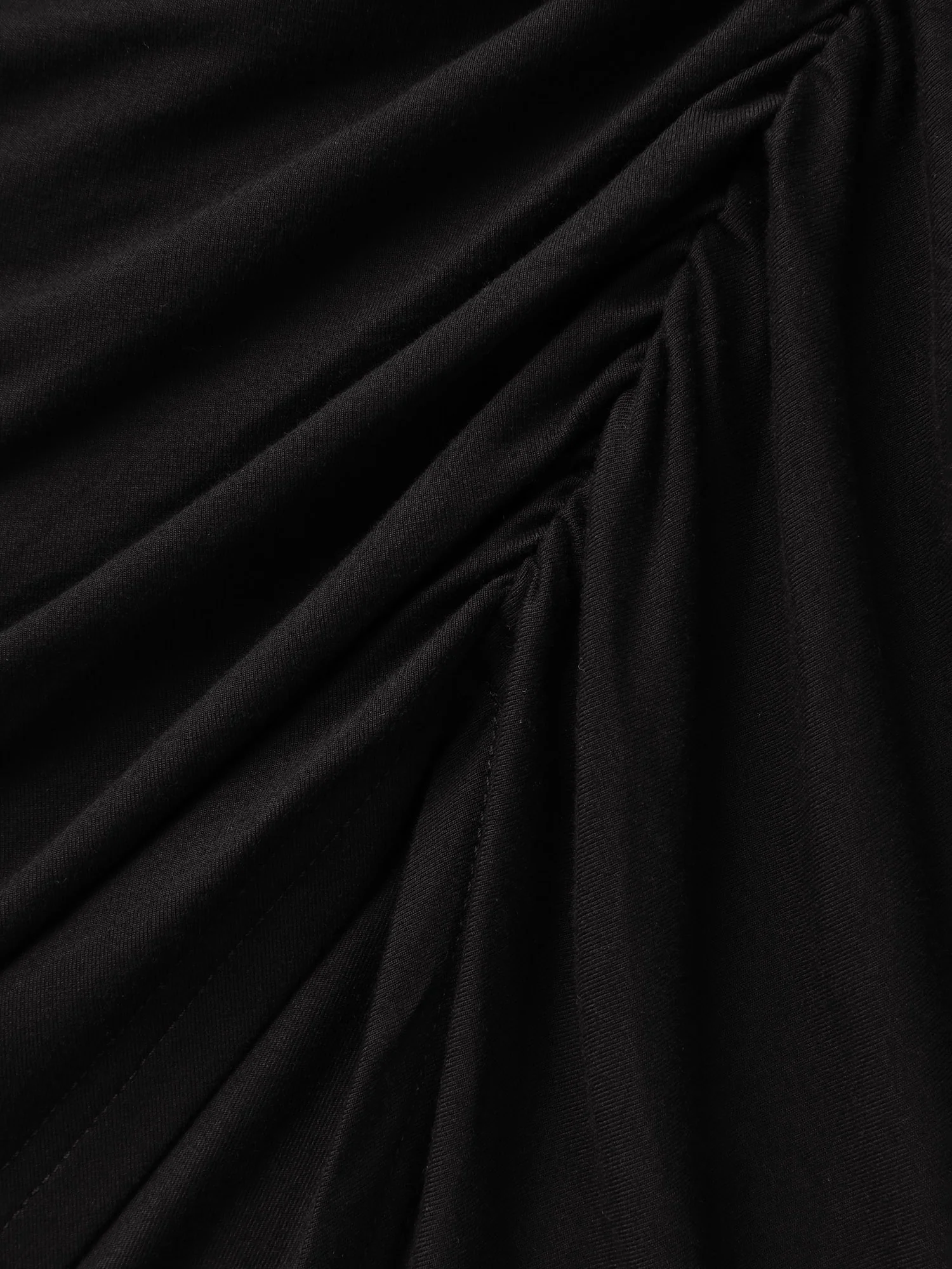 One Shoulder Ruched Split Hem Midi Dress - Image 7