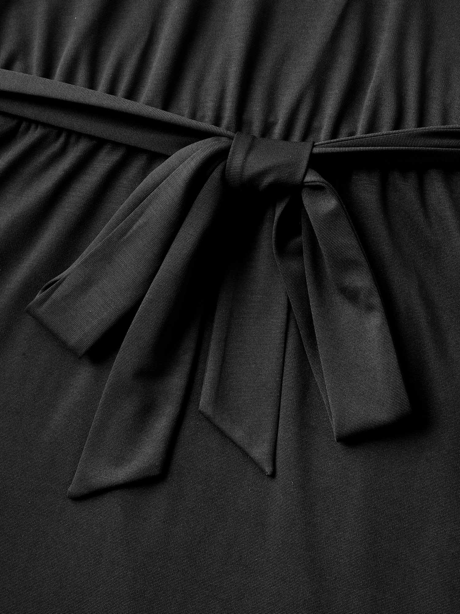 One-Shoulder Ruffled Belted Midi Dress - Image 6