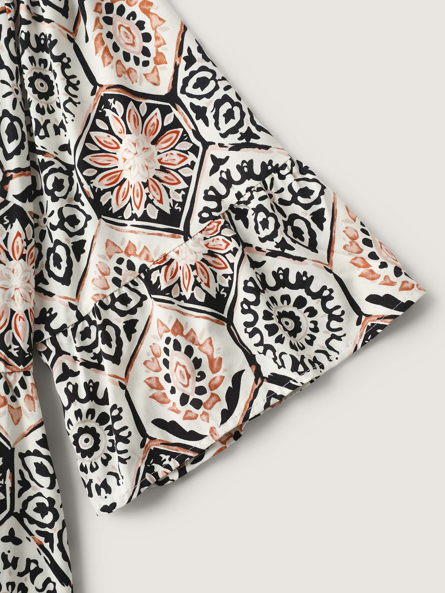 Ornate Print Neck-Tie Maxi Dress - Image 6
