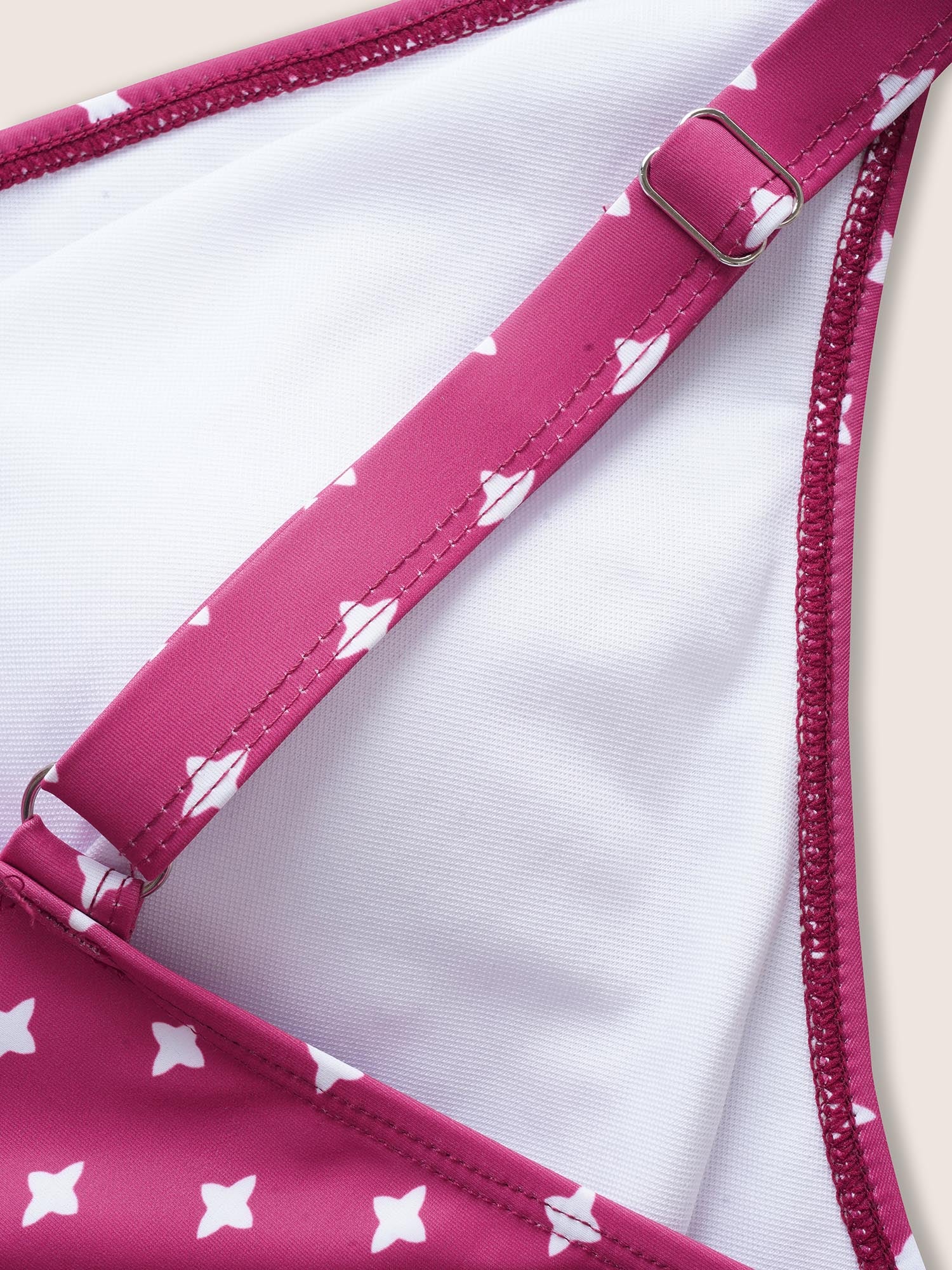 Overlap Collar Geometric Tie Knot Swim Dress - Image 6