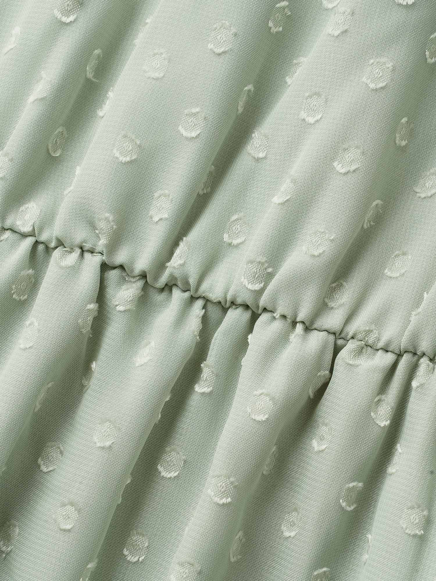 Overlap Collar Texture See Through Dress - Image 5