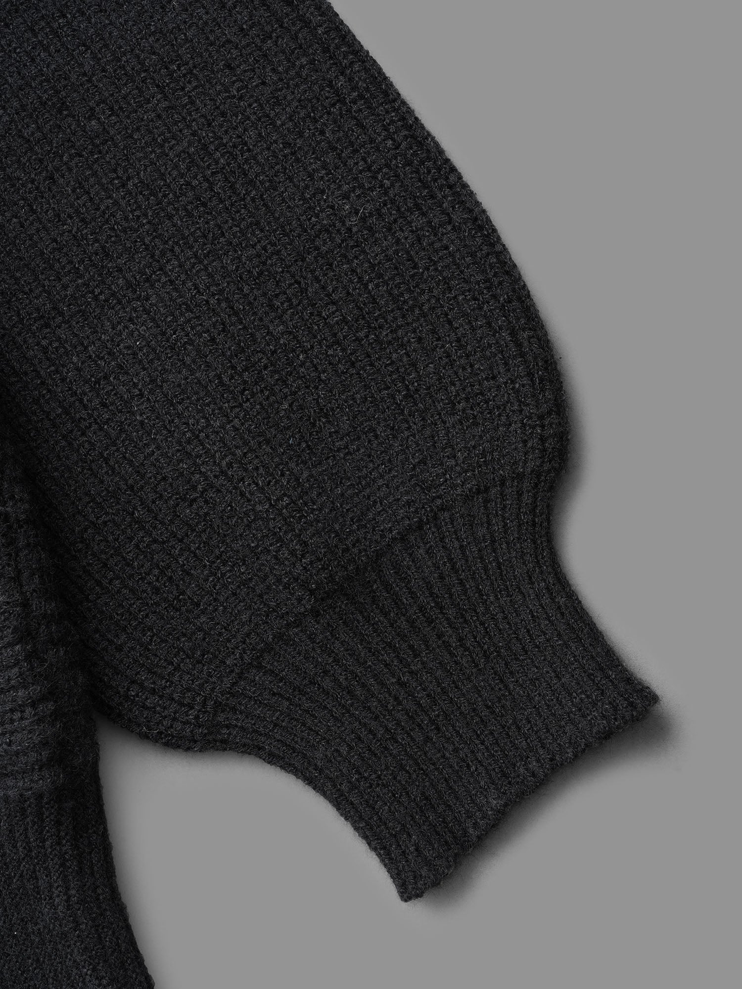 Overlap Collar Textured Lantern Sleeve Pullover - Image 7