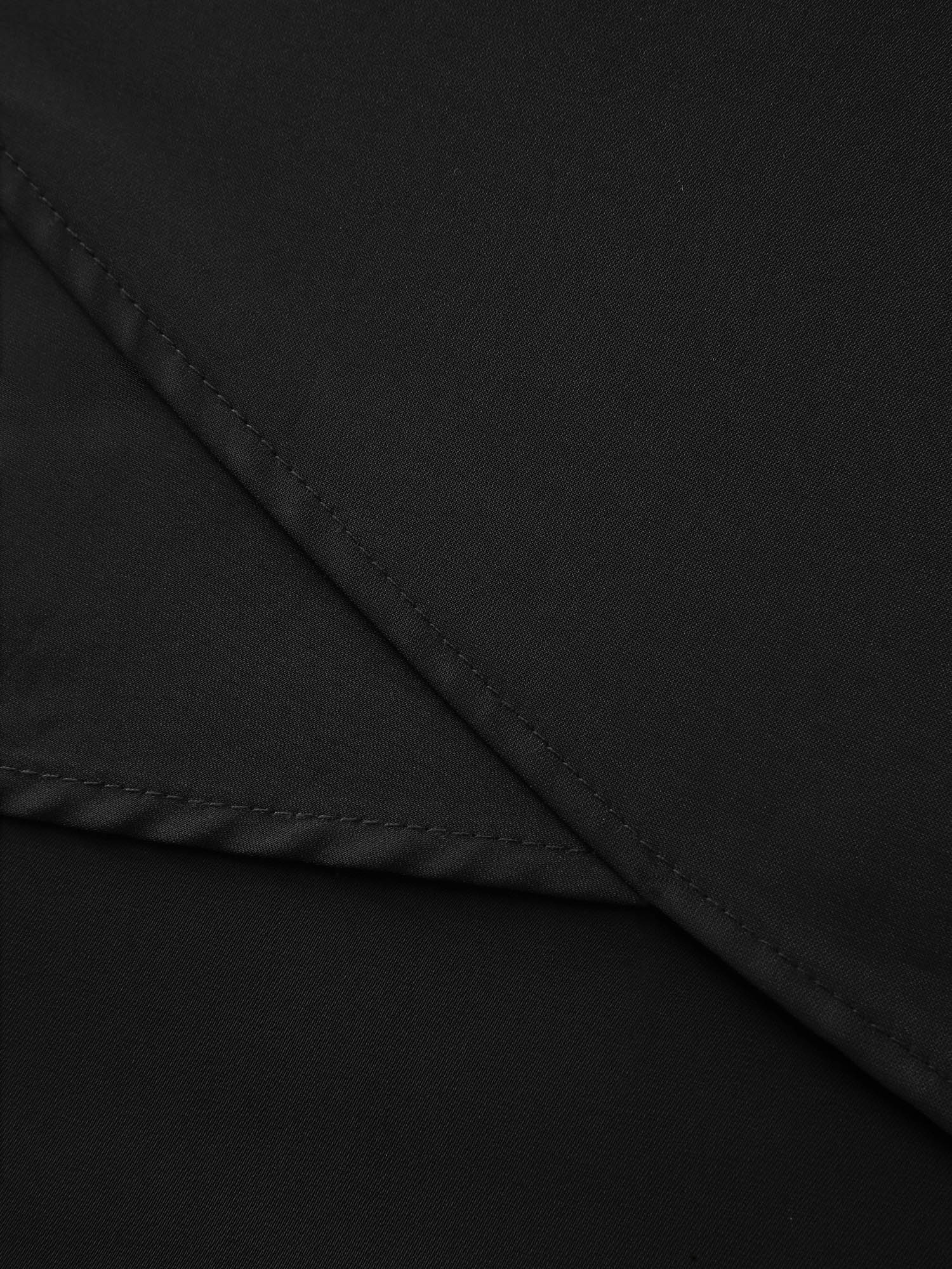 Overlap Hem Stretchy Cuff Sleeve Blouse - Image 7
