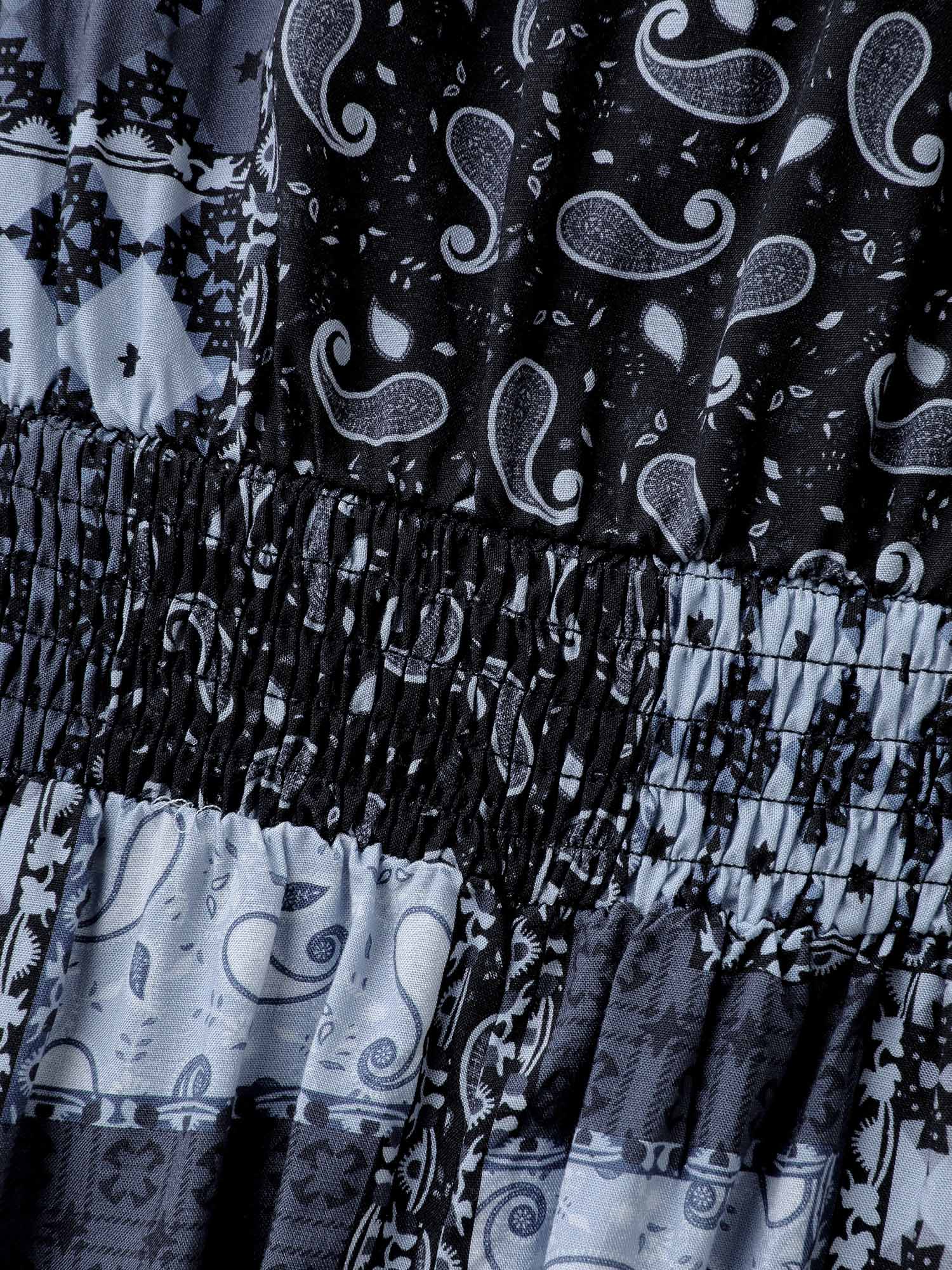 Paisley Collage Print Lace Trim Midi Dress - Image 6