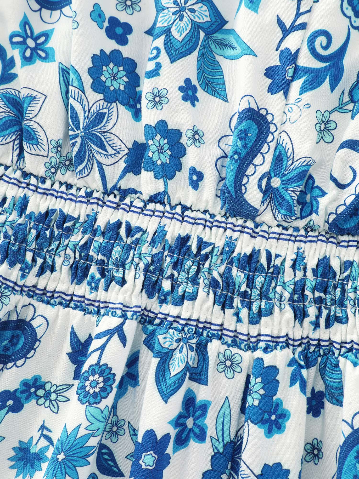 Paisley Floral Print Split Hem Maxi Dress - Image 5