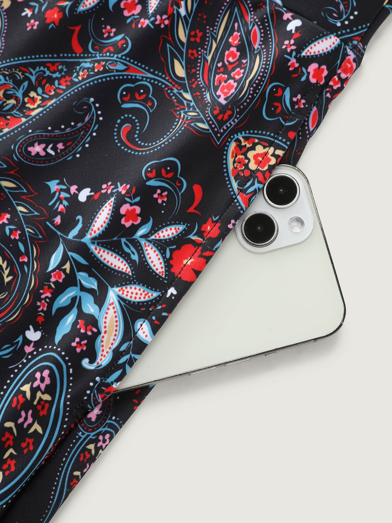 Paisley Print Crossstraps Pockets Swim Dress - Image 7